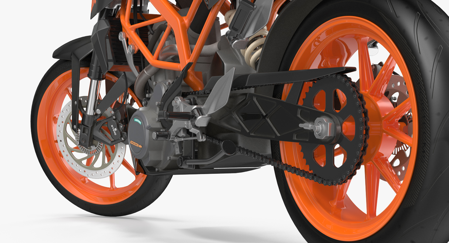 3D model Motorcycle KTM Duke 390 2016 Rigged