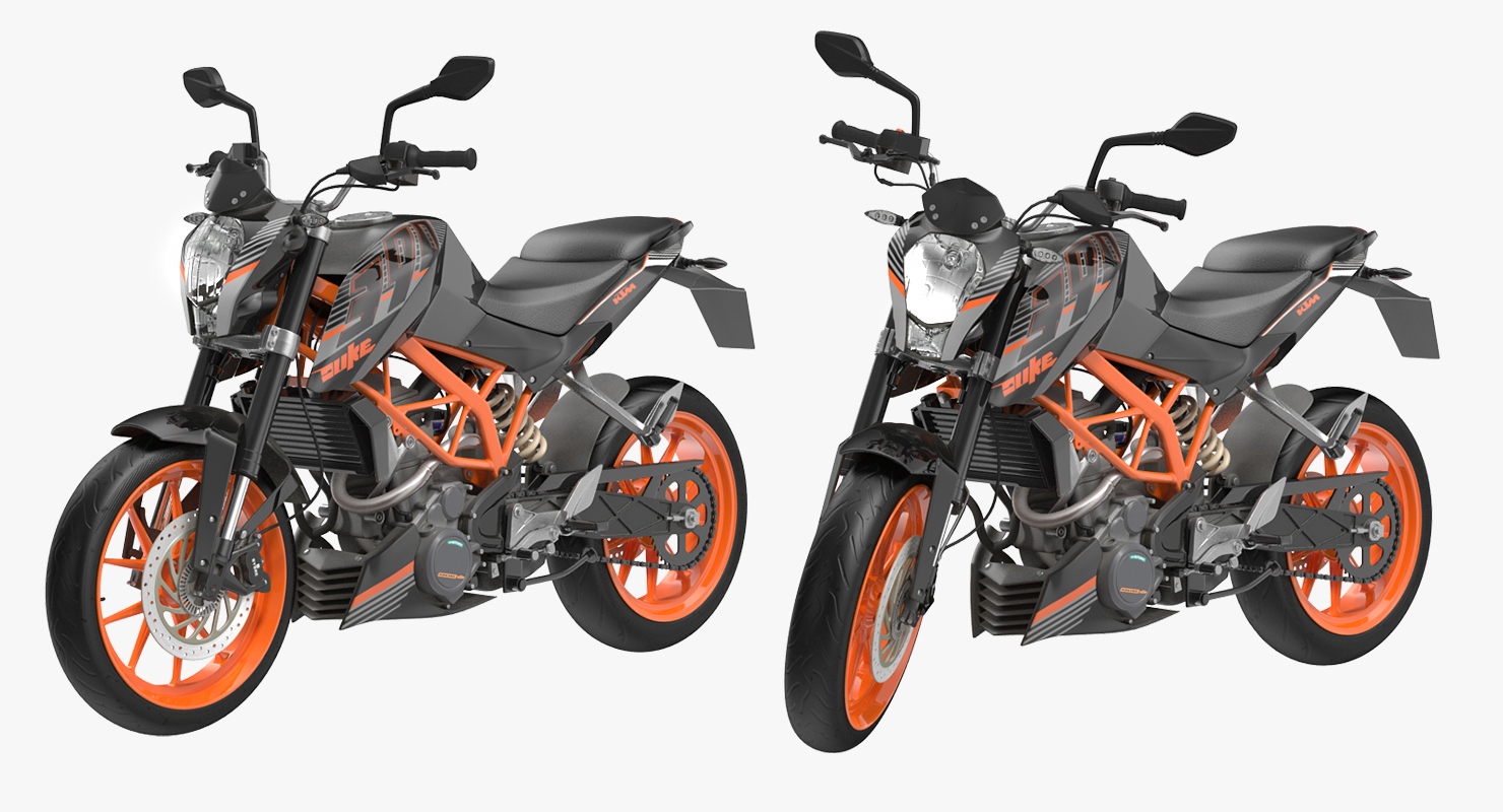 3D model Motorcycle KTM Duke 390 2016 Rigged