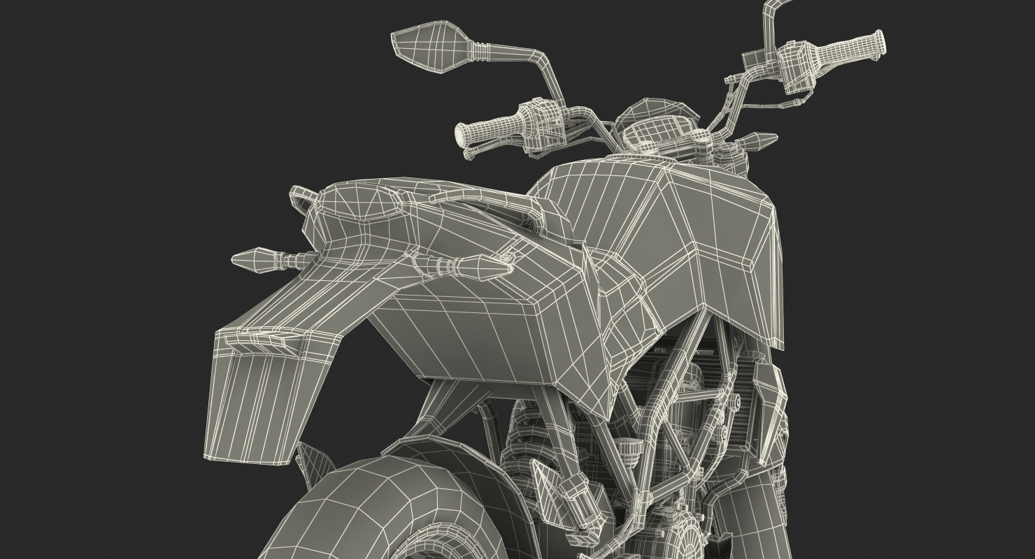 3D model Motorcycle KTM Duke 390 2016 Rigged