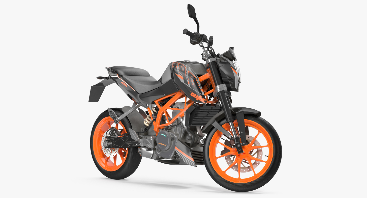 3D model Motorcycle KTM Duke 390 2016 Rigged