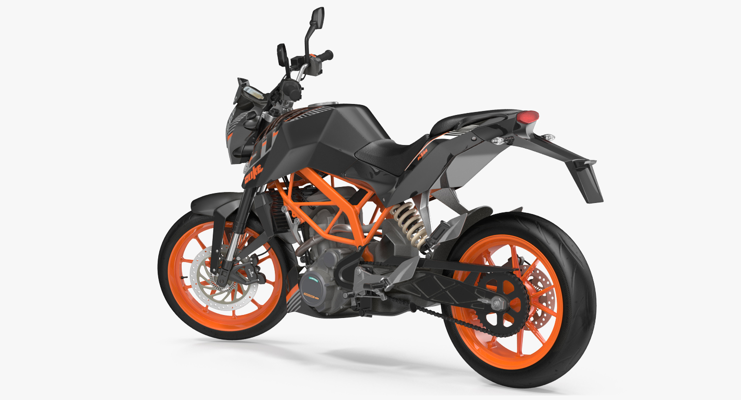 3D model Motorcycle KTM Duke 390 2016 Rigged