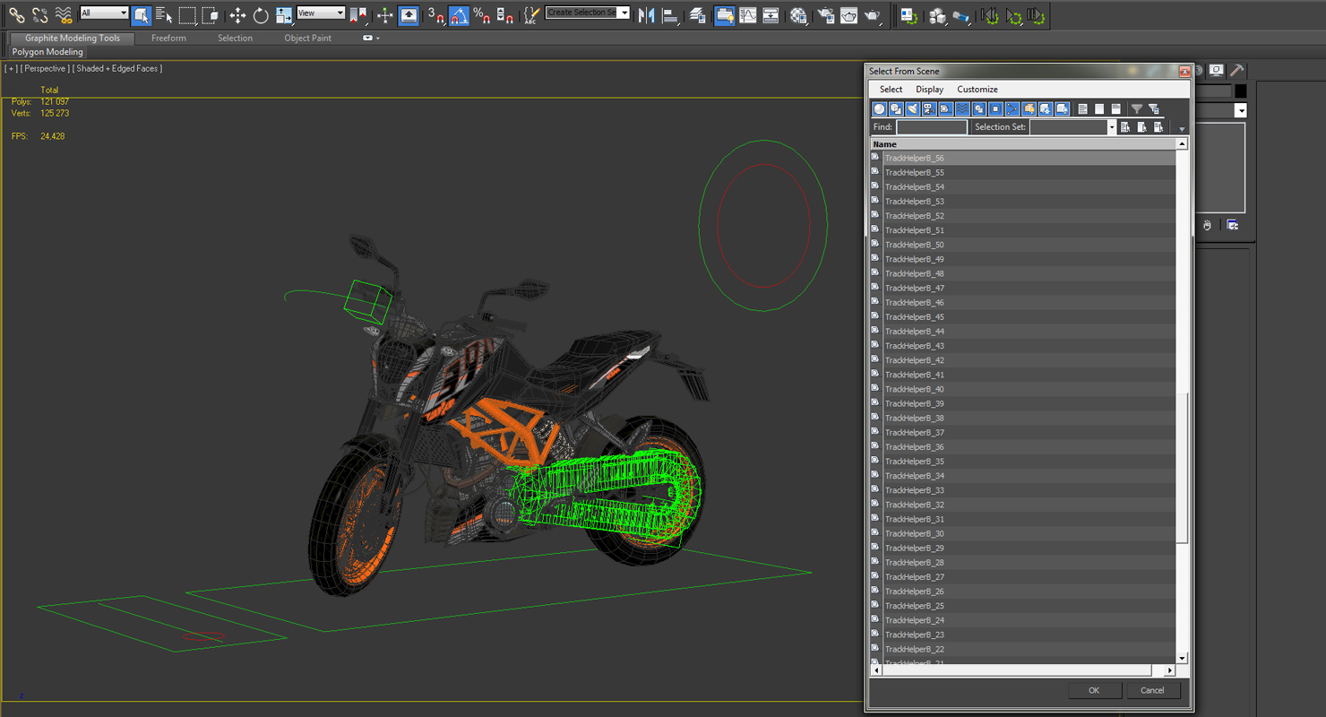 3D model Motorcycle KTM Duke 390 2016 Rigged