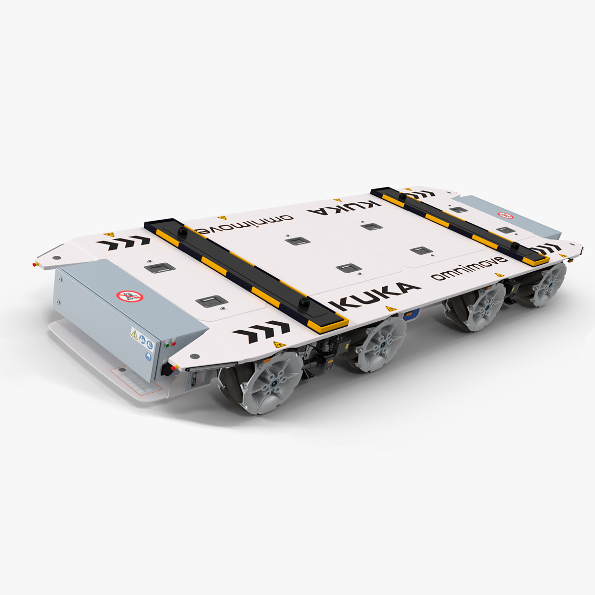 3D White Omnimove Mobile Platform KUKA Rigged for Cinema 4D