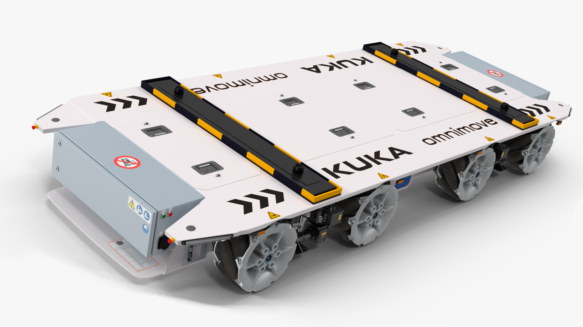 3D White Omnimove Mobile Platform KUKA Rigged for Cinema 4D
