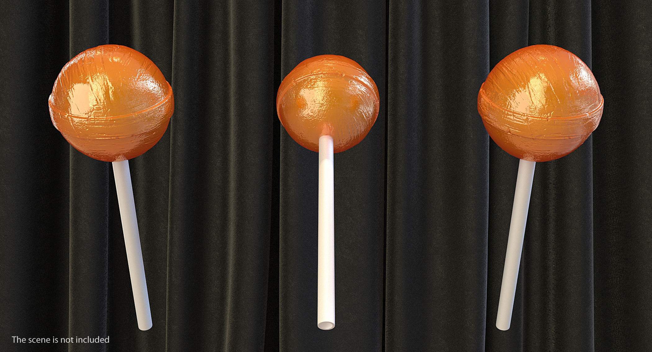 3D model Lollipop Orange