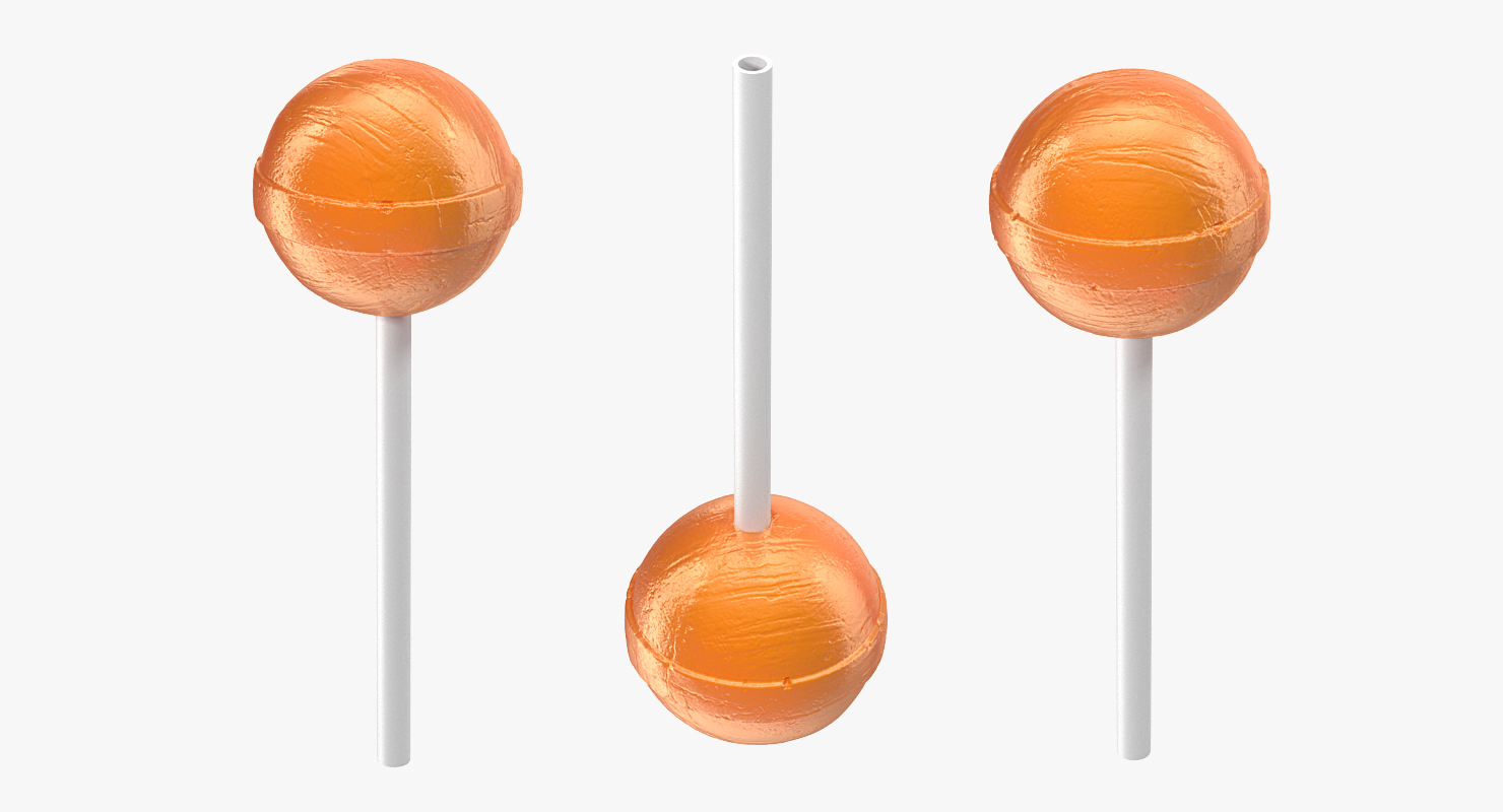 3D model Lollipop Orange