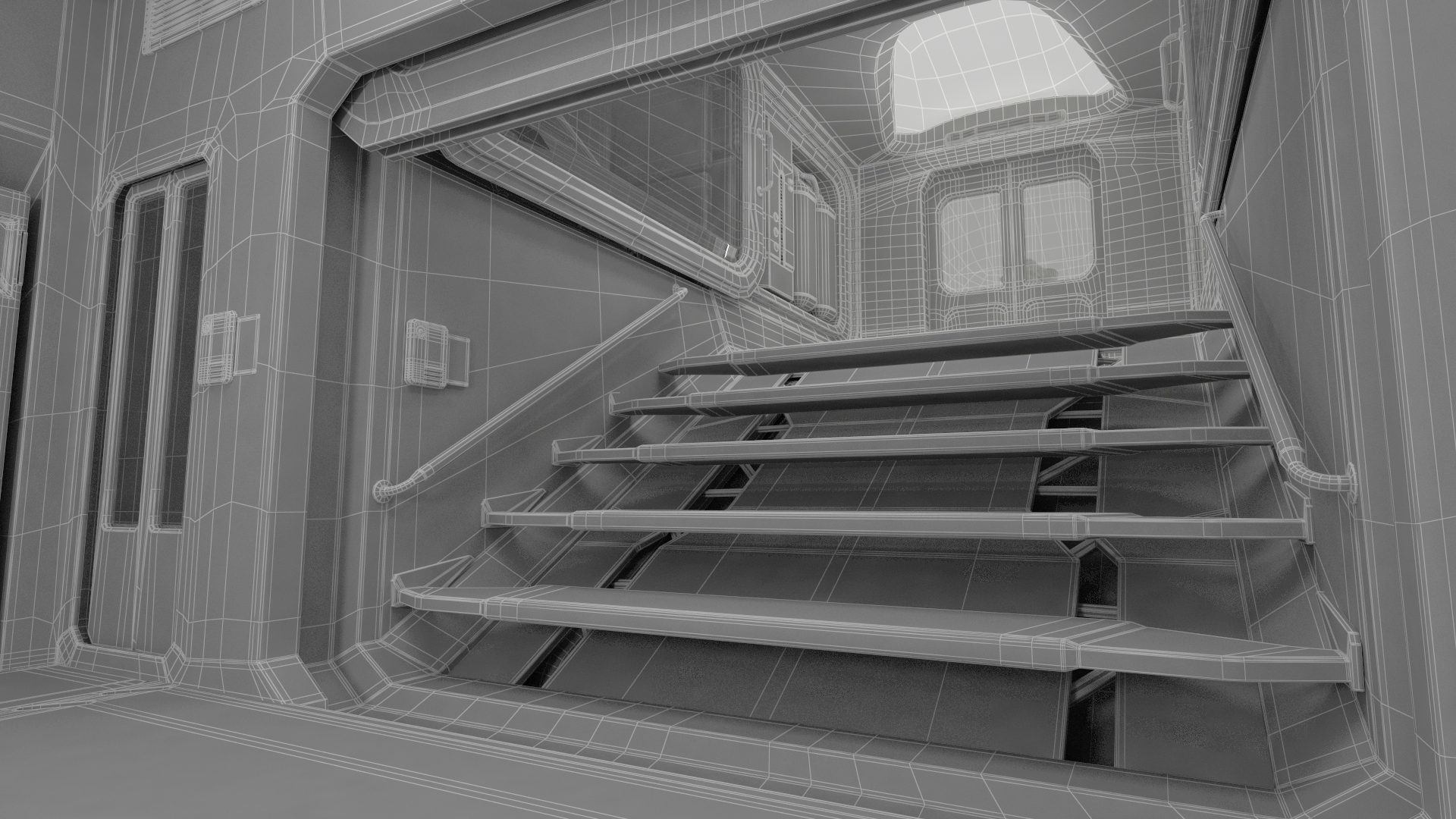 Sci Fi Dropship Rigged 3D
