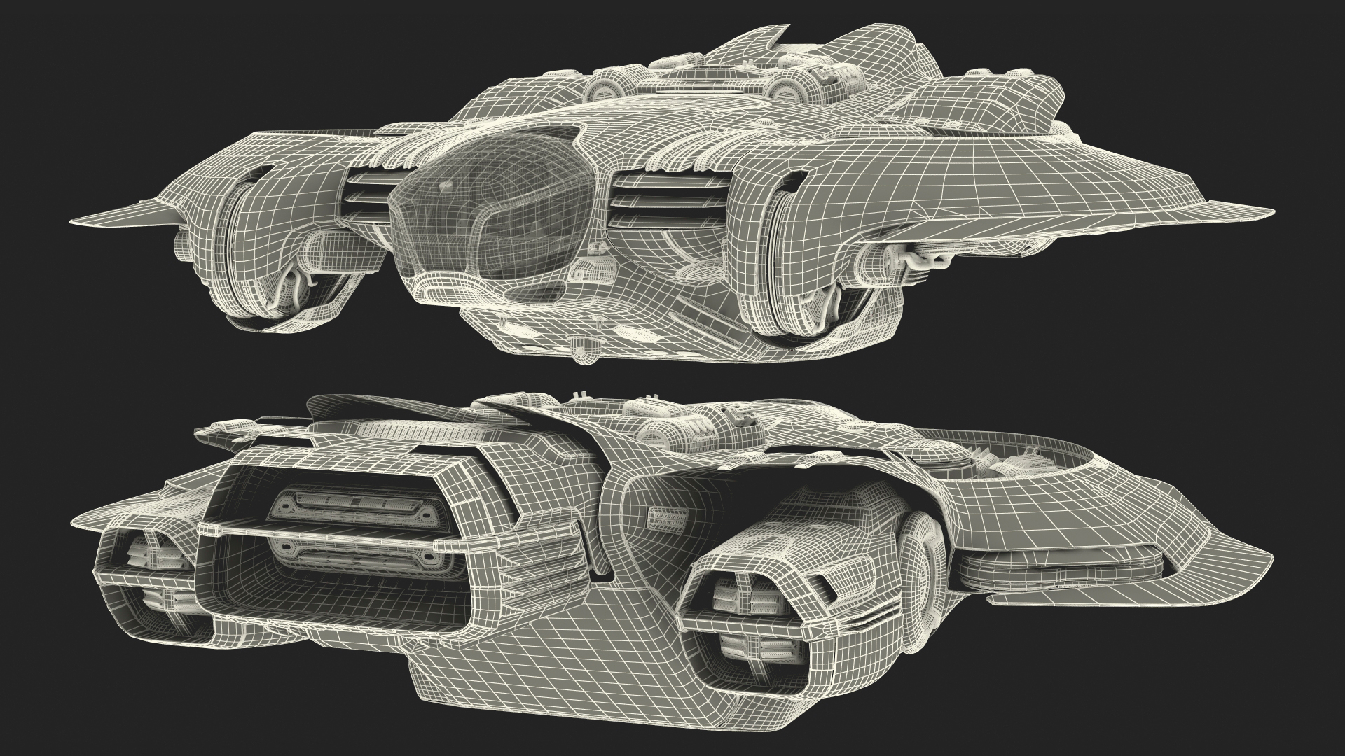 Sci Fi Dropship Rigged 3D