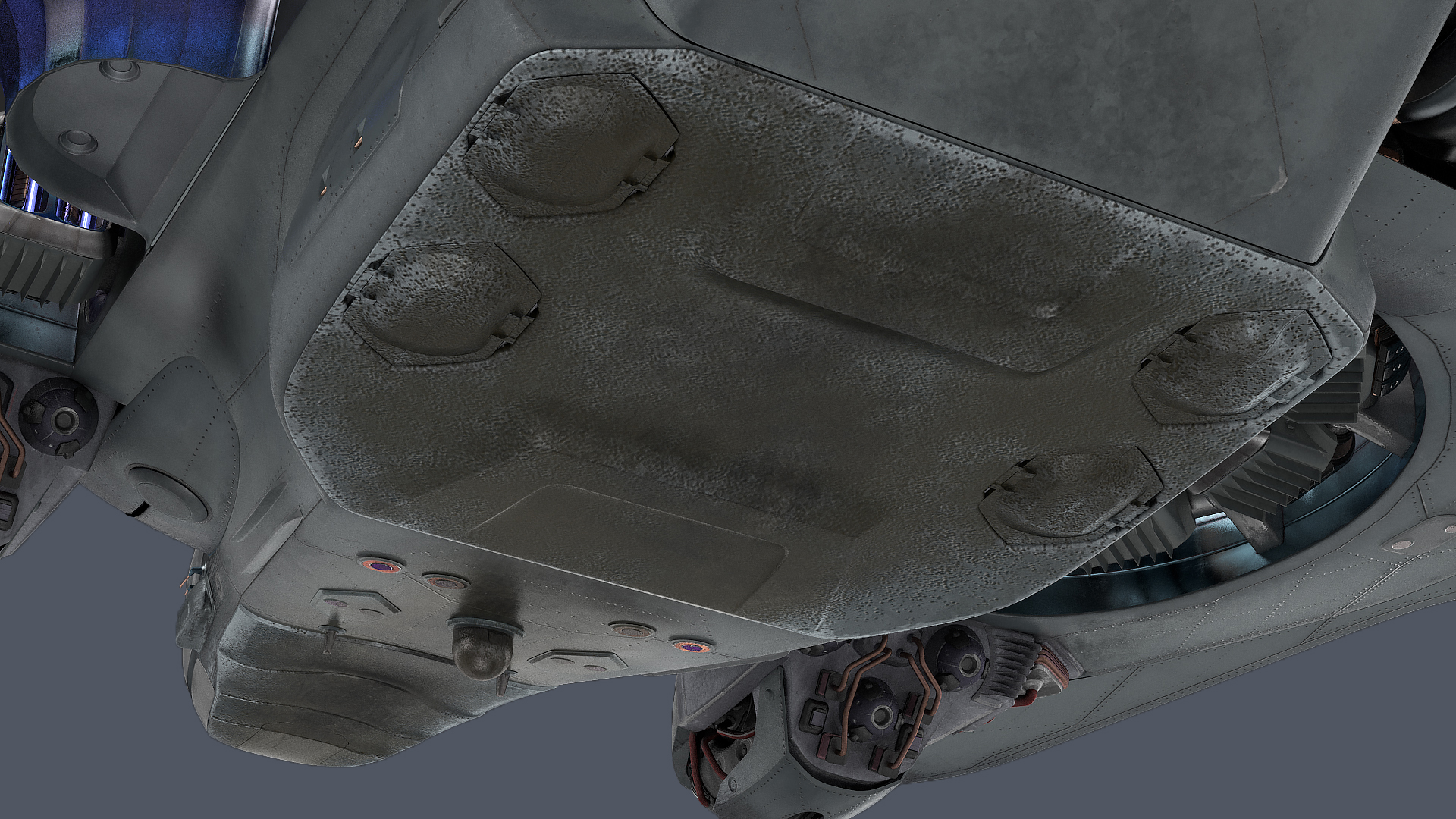 Sci Fi Dropship Rigged 3D