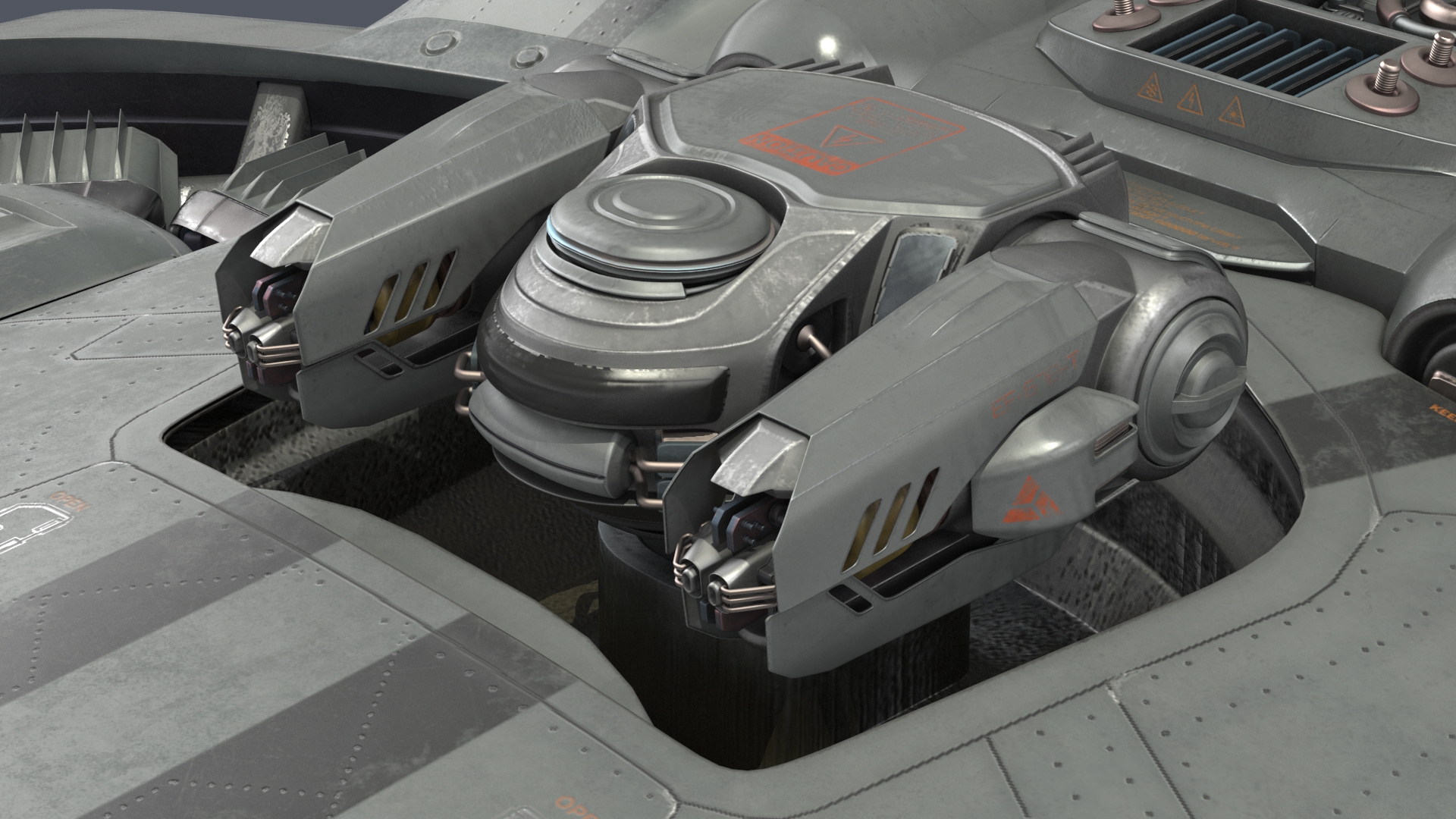 Sci Fi Dropship Rigged 3D