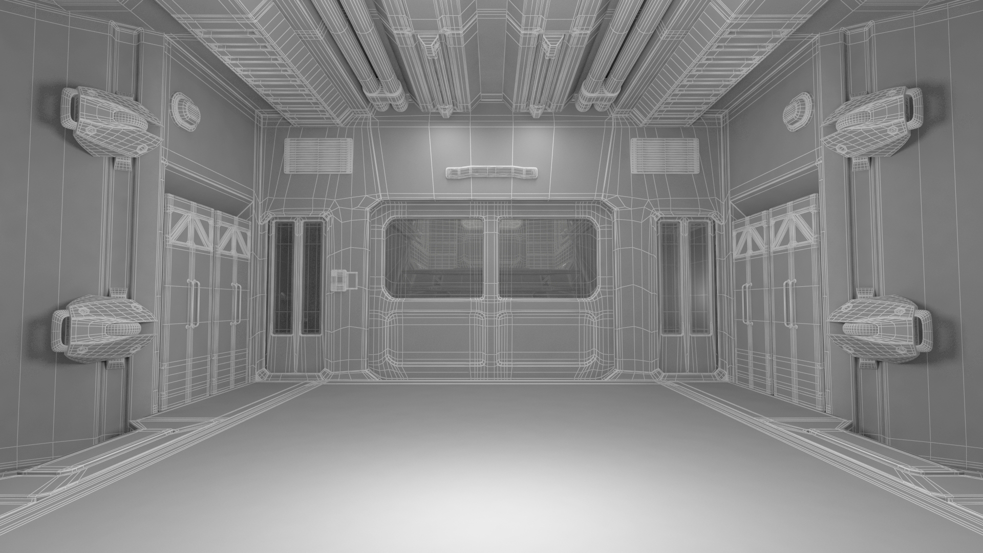 Sci Fi Dropship Rigged 3D