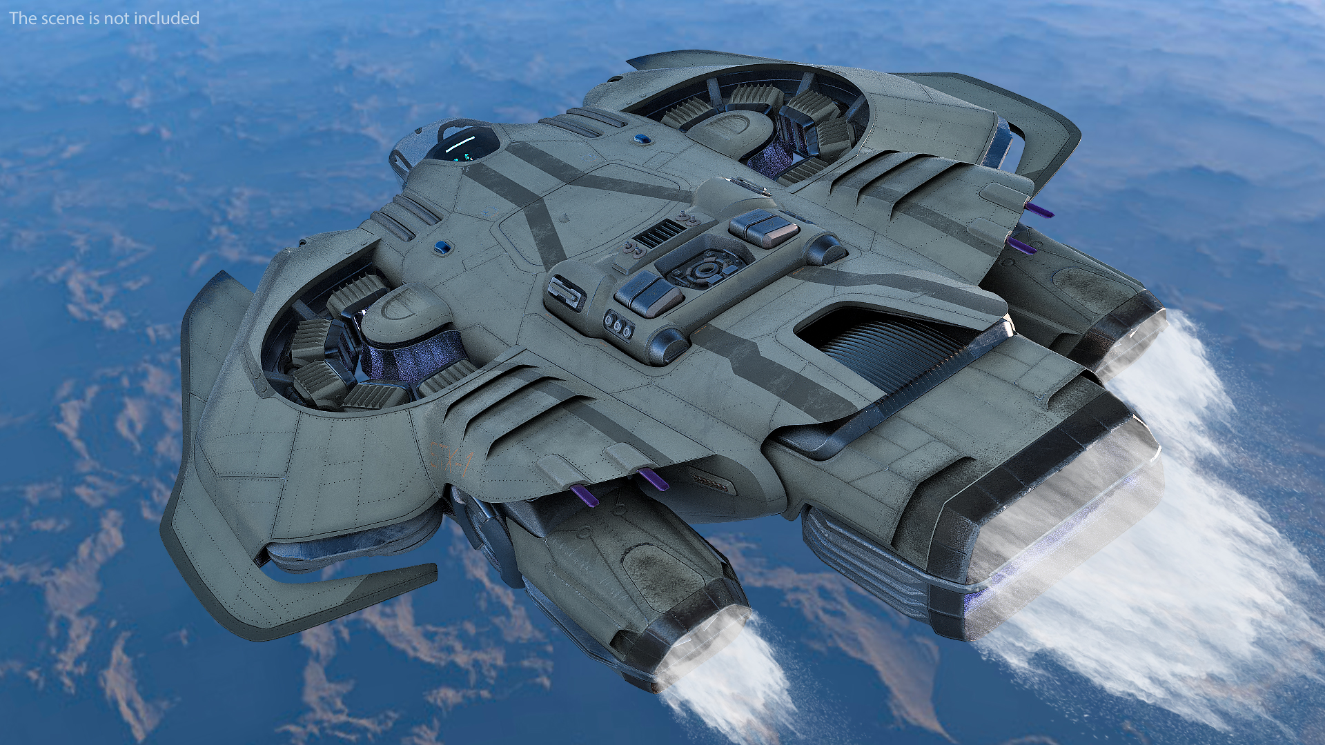 Sci Fi Dropship Rigged 3D