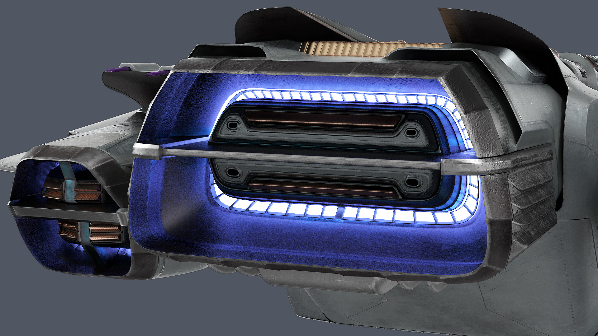 Sci Fi Dropship Rigged 3D