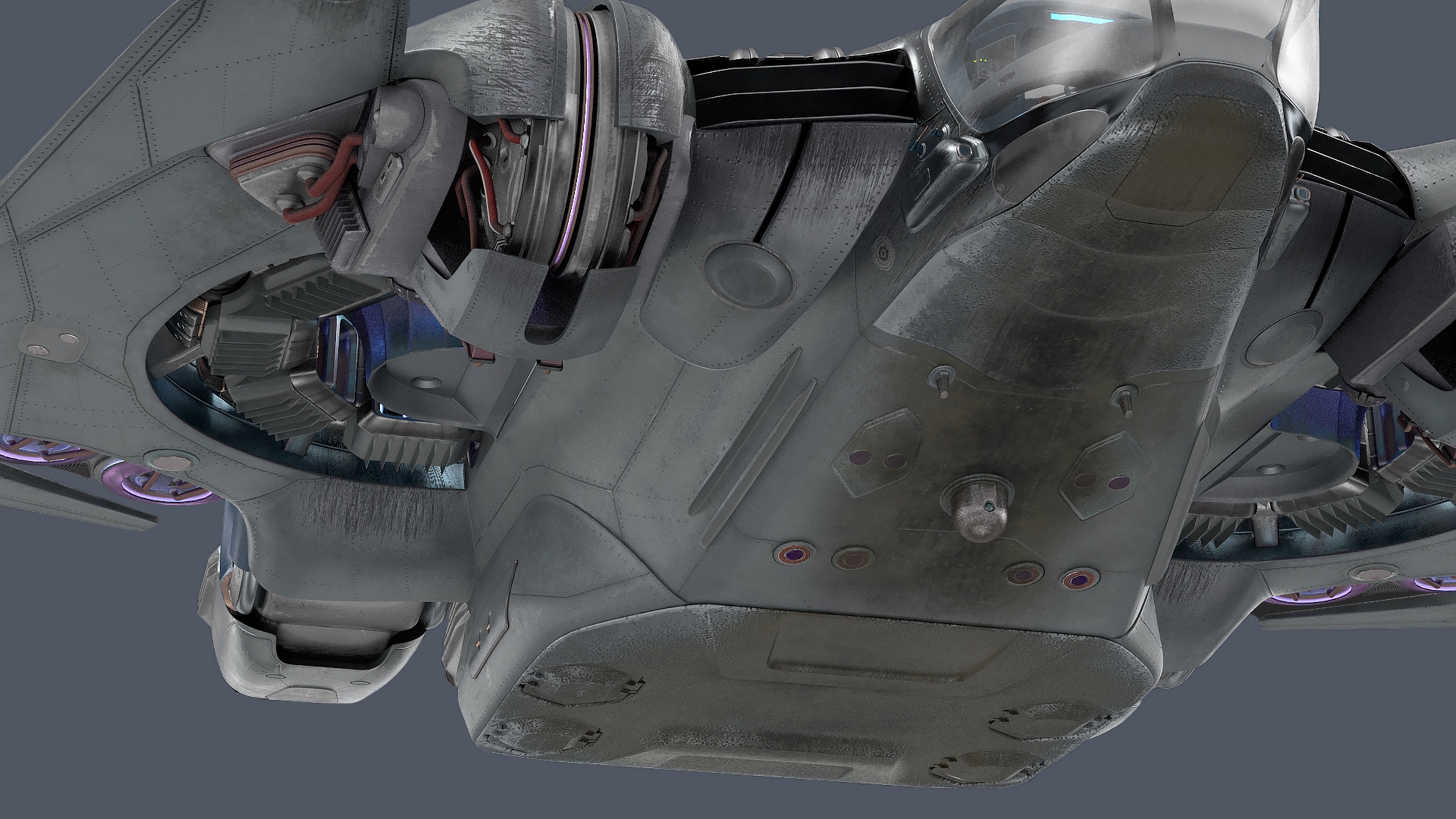 Sci Fi Dropship Rigged 3D