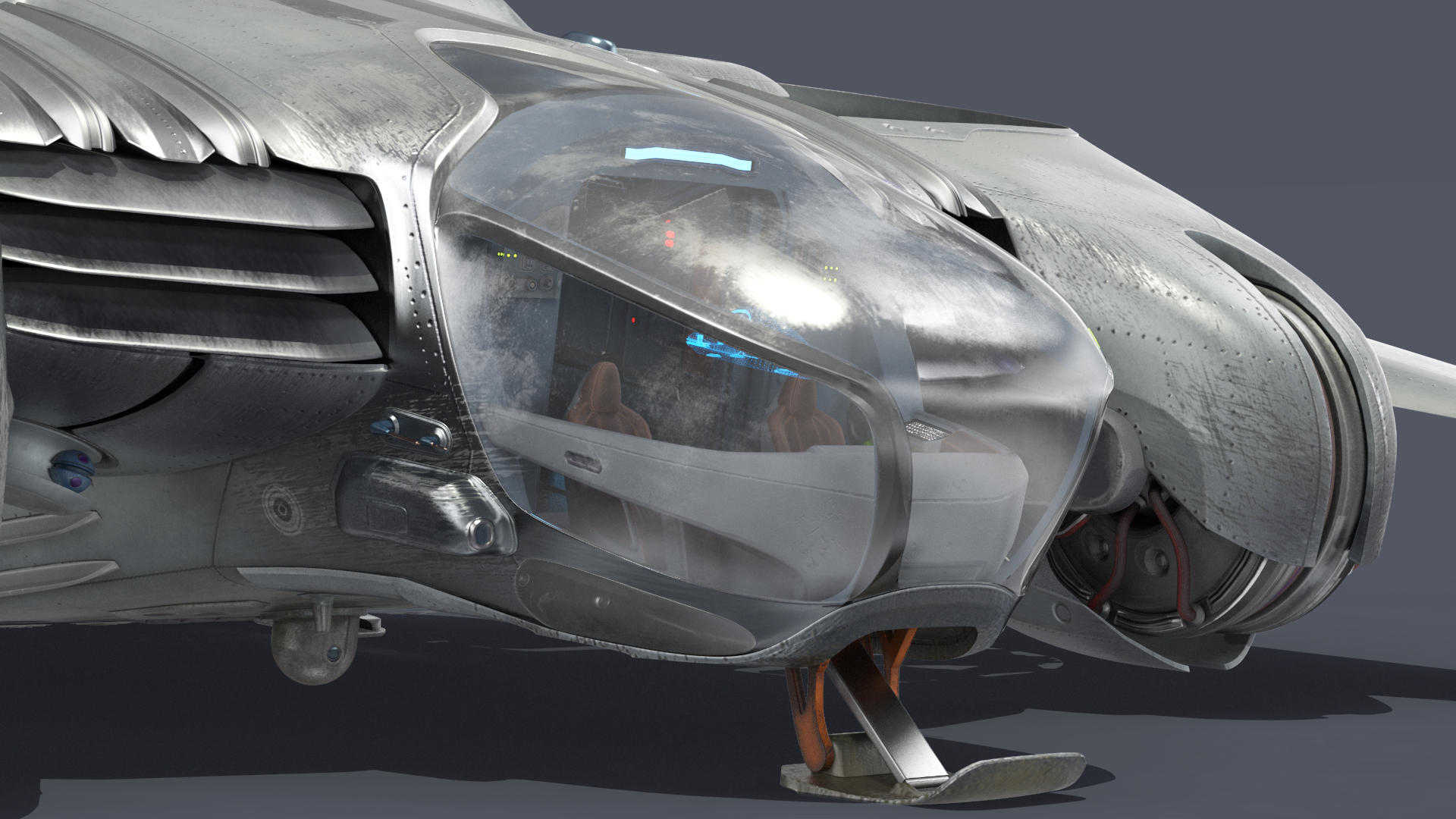 Sci Fi Dropship Rigged 3D