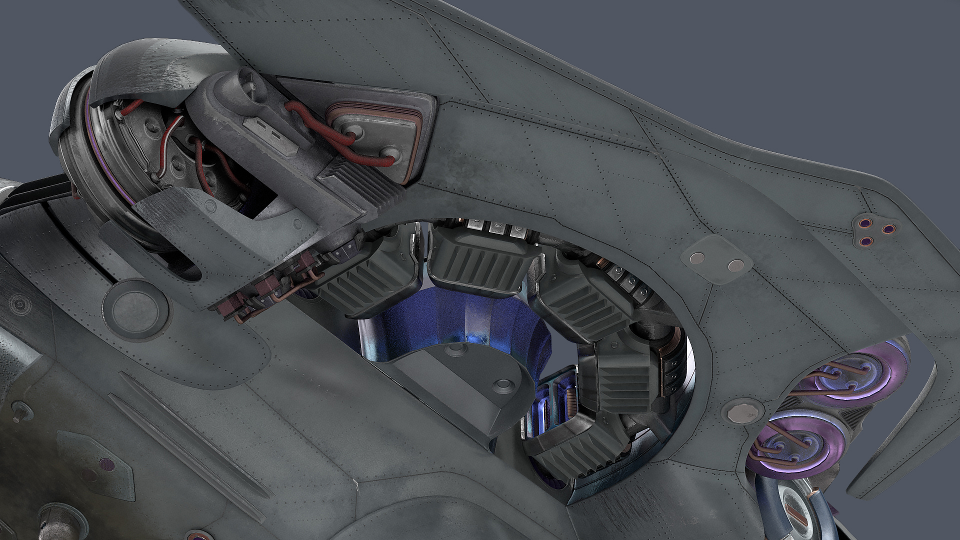 Sci Fi Dropship Rigged 3D