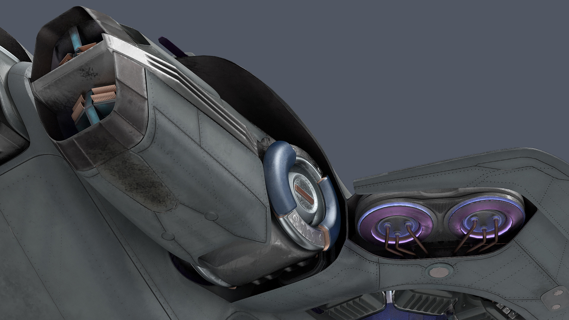 Sci Fi Dropship Rigged 3D