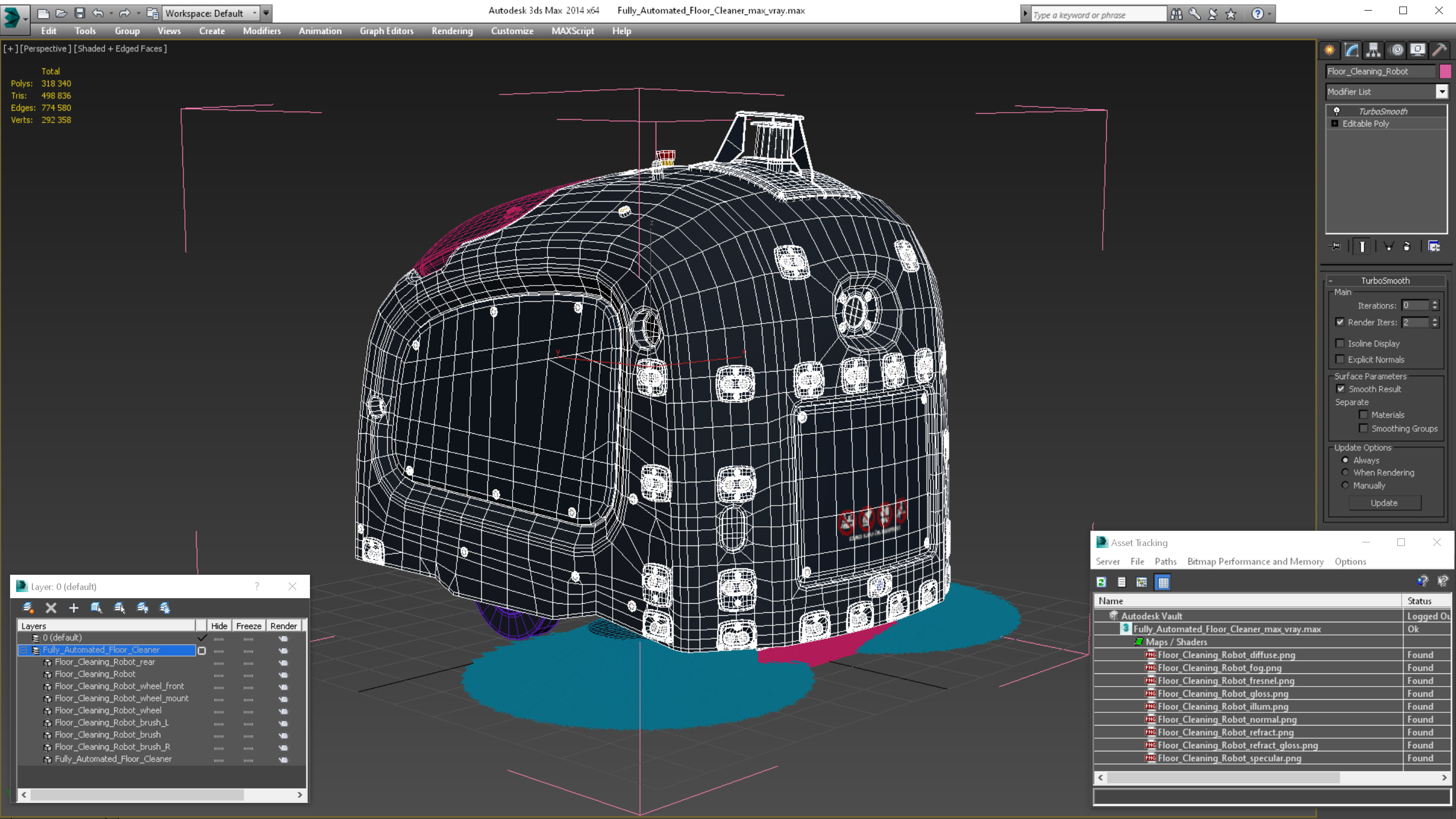 Fully Automated Floor Cleaner 3D model
