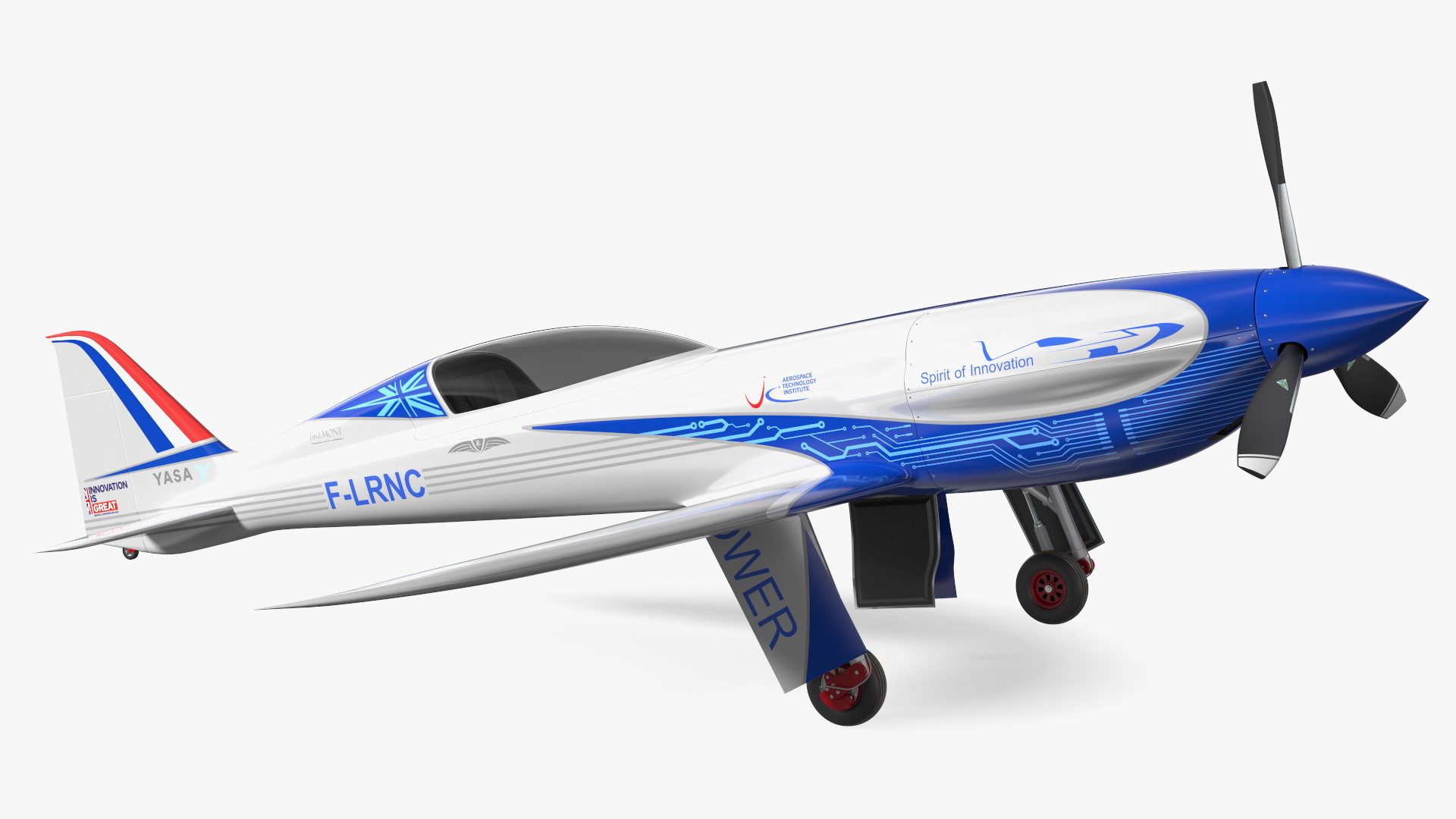 Rolls Royce ACCEL Electric Aircraft Rigged 3D