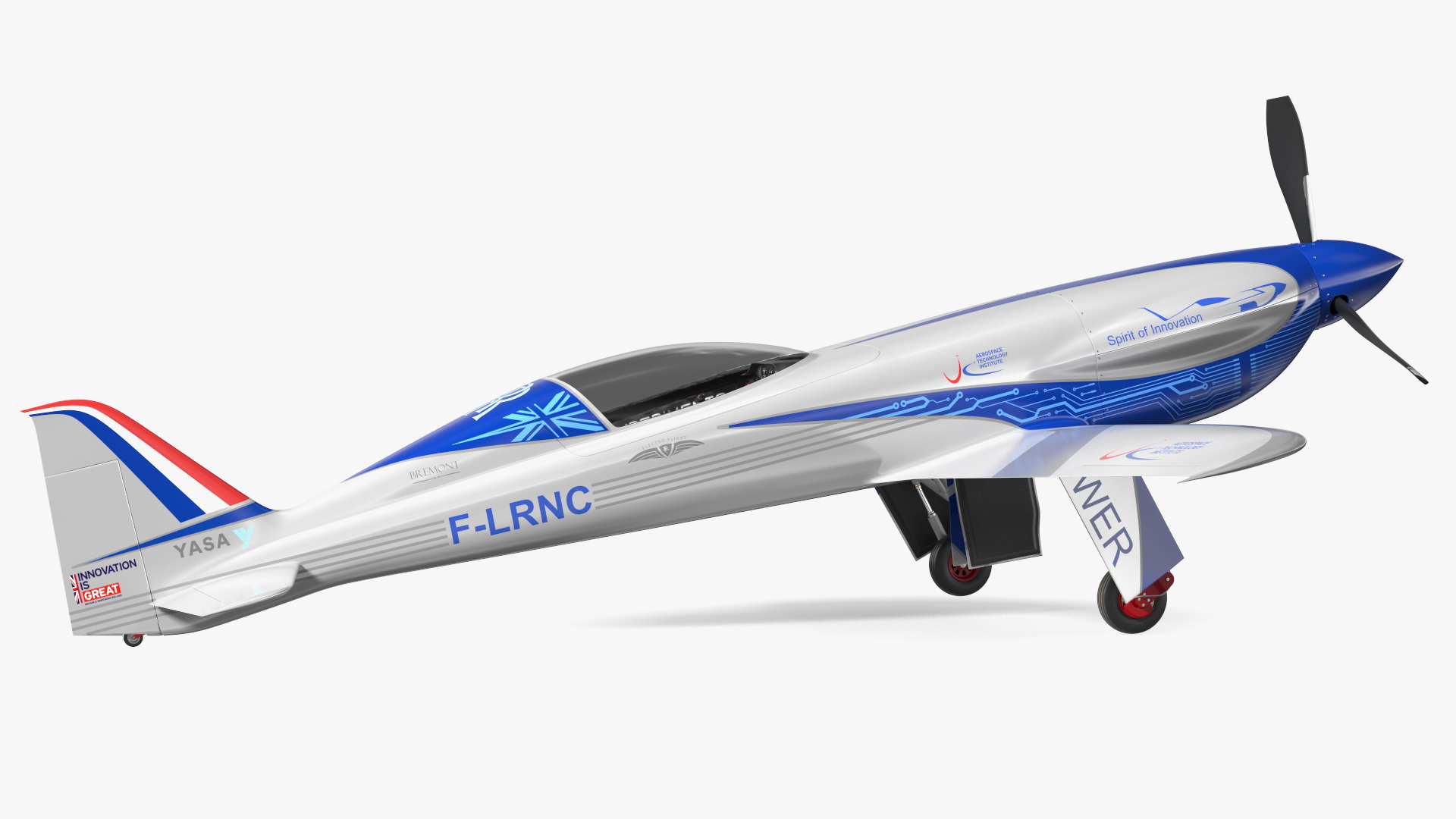 Rolls Royce ACCEL Electric Aircraft Rigged 3D