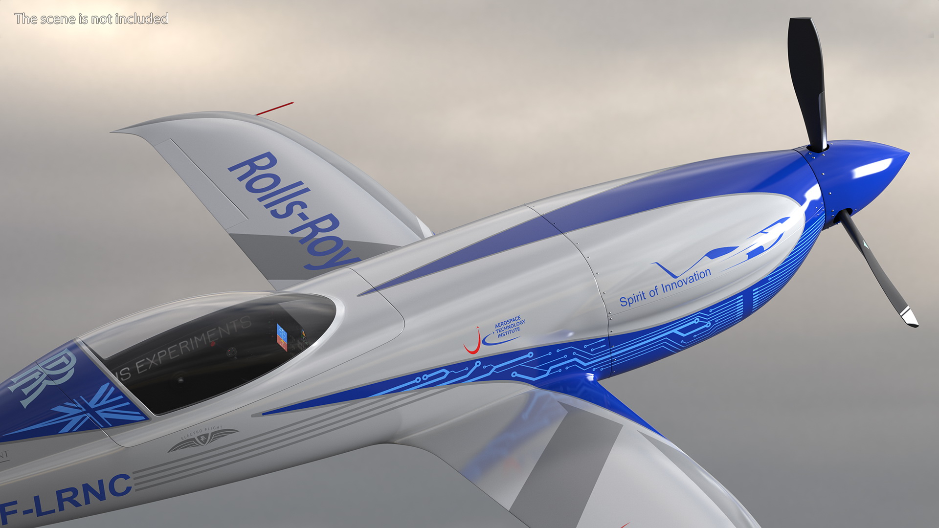 Rolls Royce ACCEL Electric Aircraft Rigged 3D