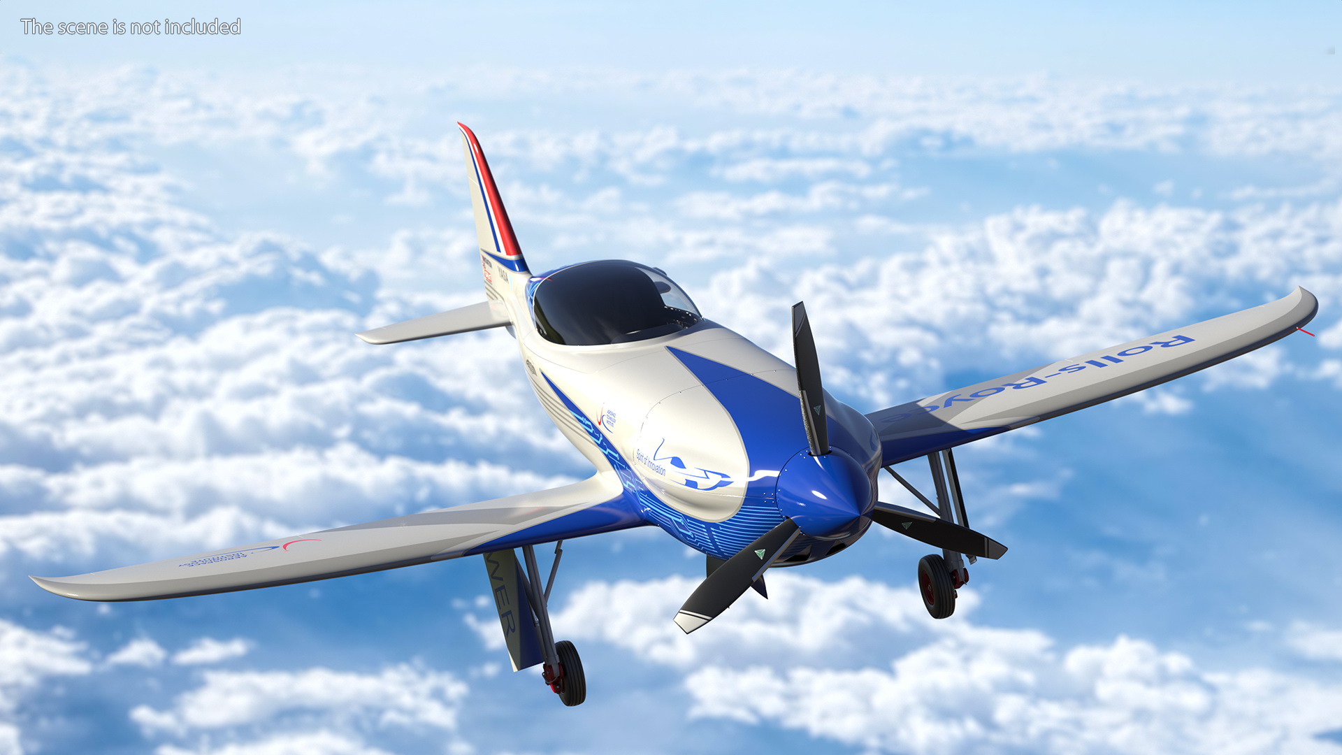 Rolls Royce ACCEL Electric Aircraft Rigged 3D