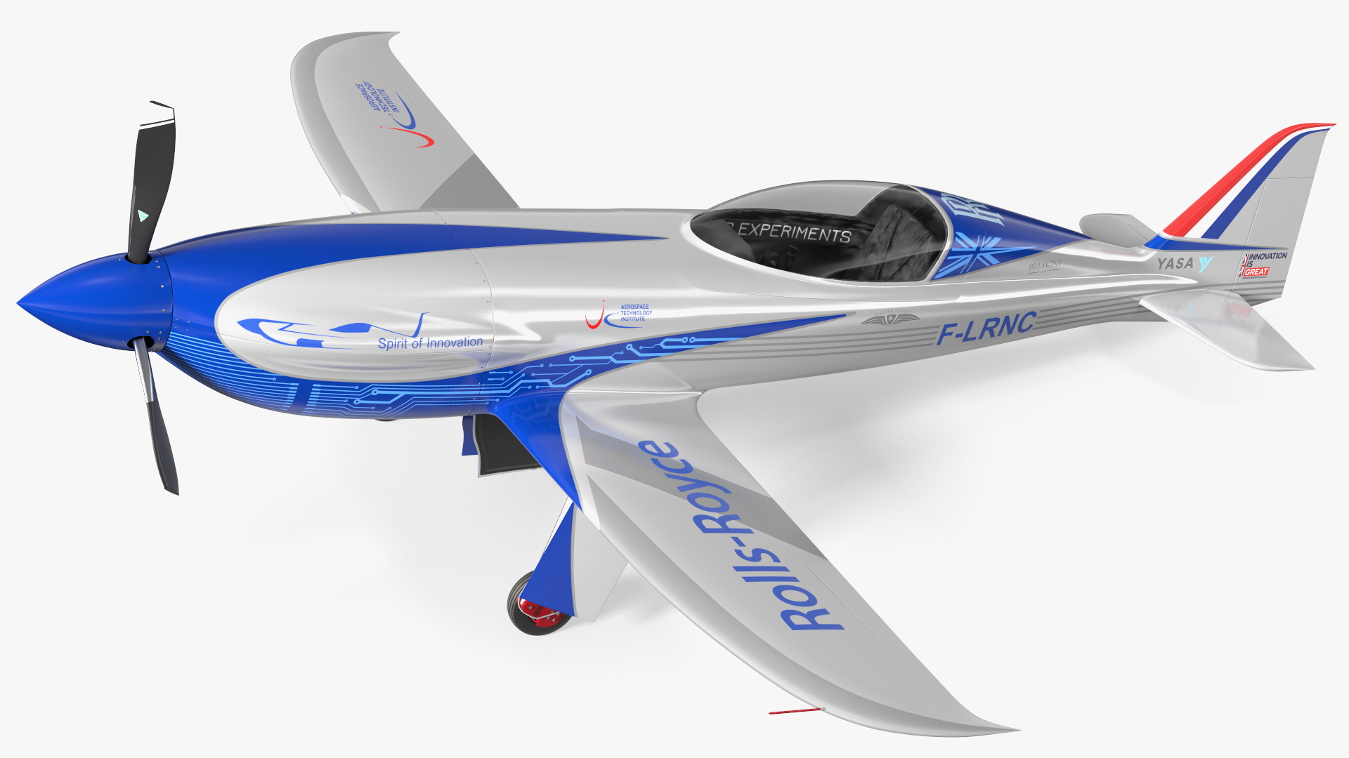 Rolls Royce ACCEL Electric Aircraft Rigged 3D