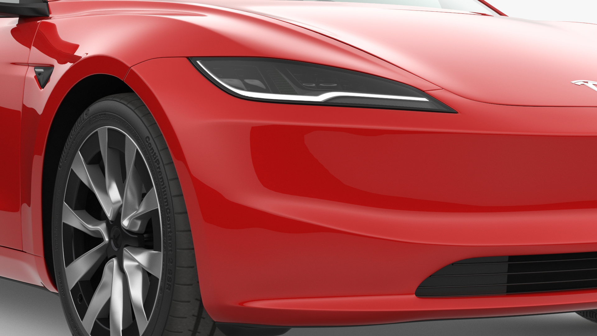 Tesla Model 3 2024 Red Lights On 3D