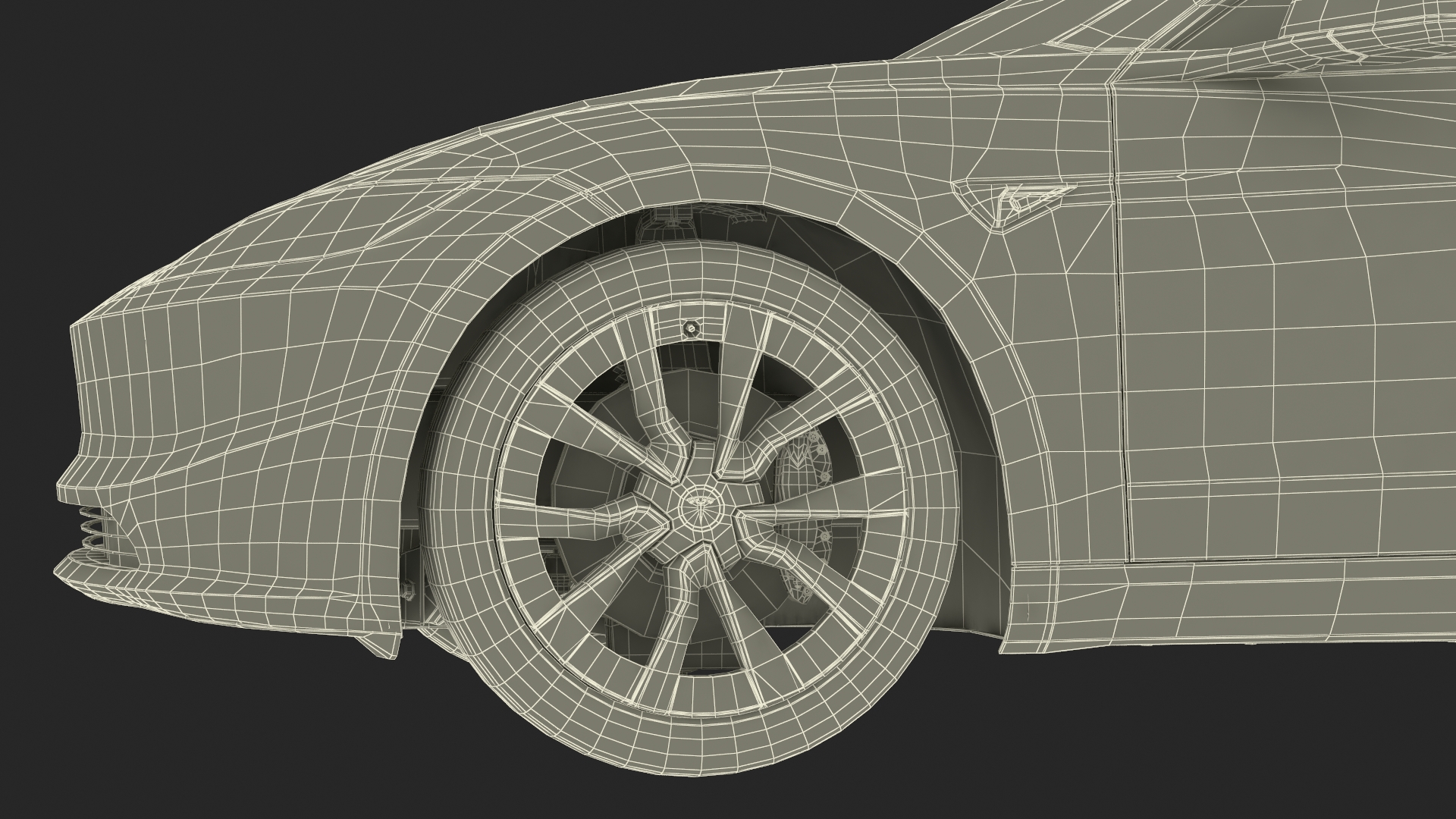 Tesla Model 3 2024 Red Lights On 3D