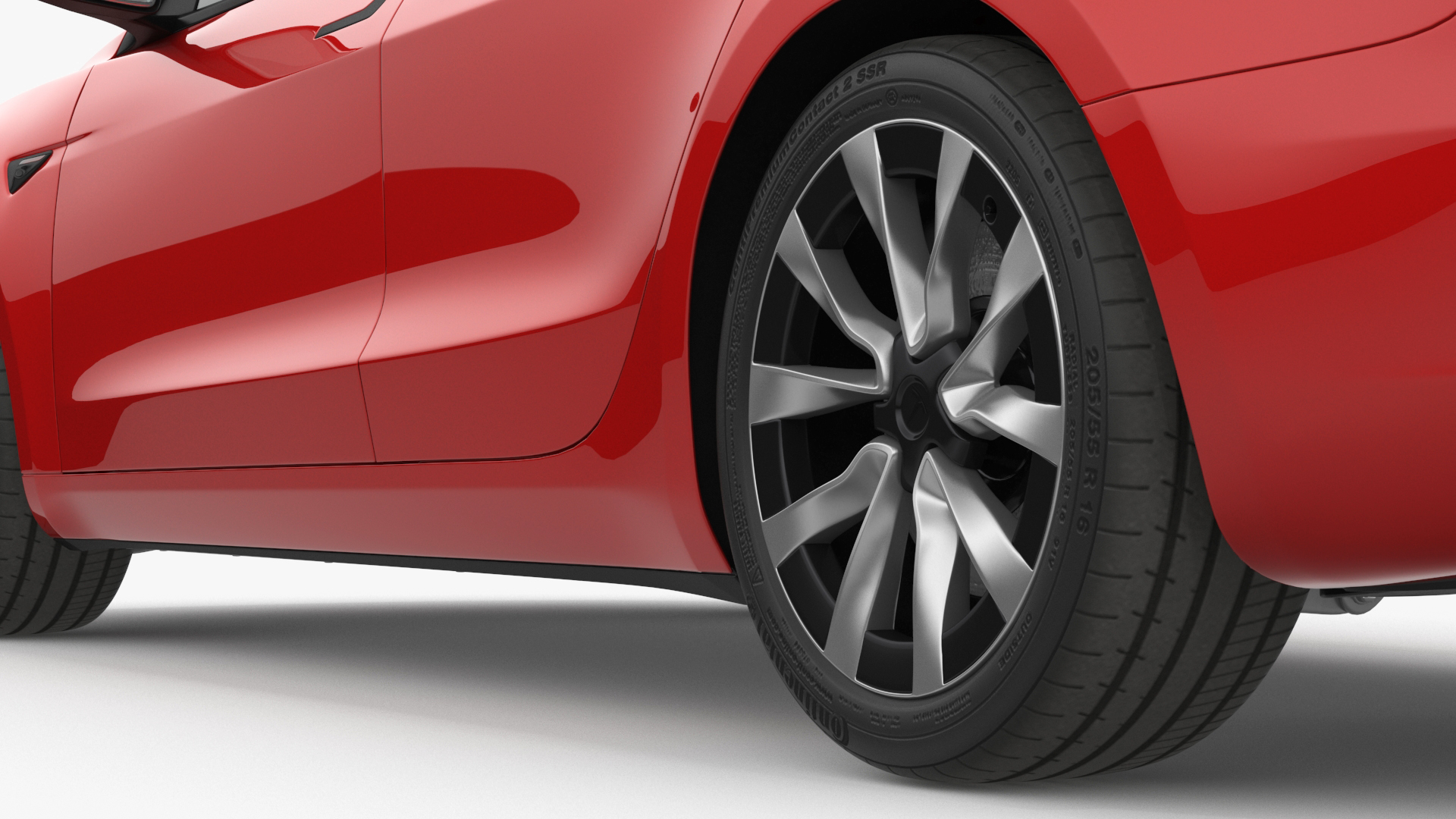 Tesla Model 3 2024 Red Lights On 3D