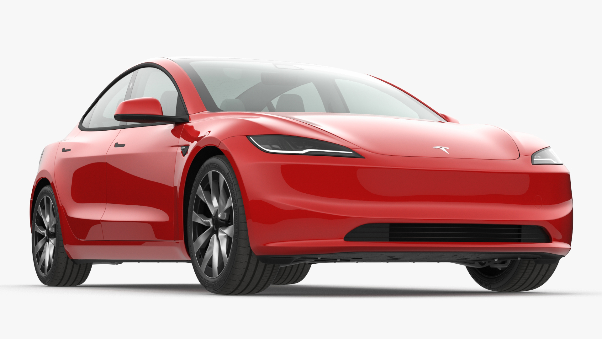 Tesla Model 3 2024 Red Lights On 3D
