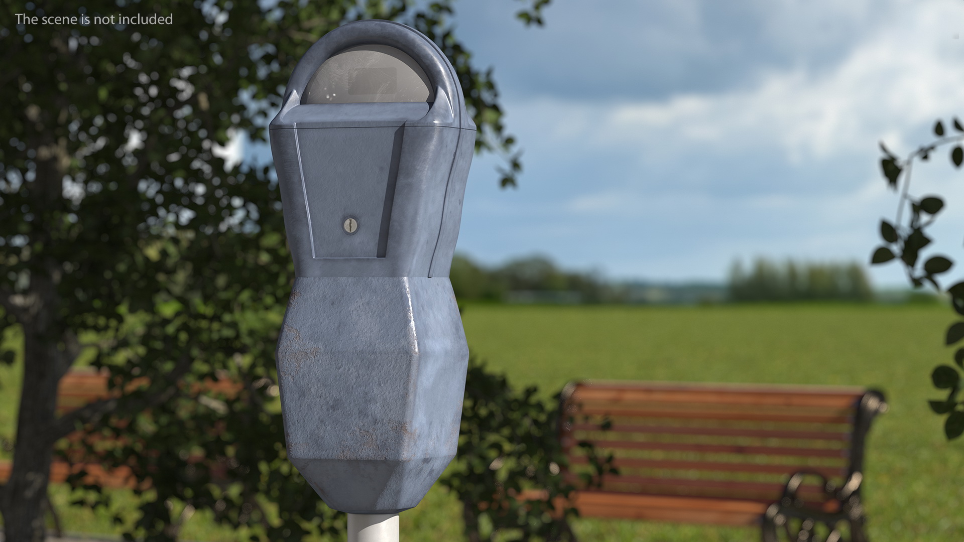 Parking Meter Dirty 3D model