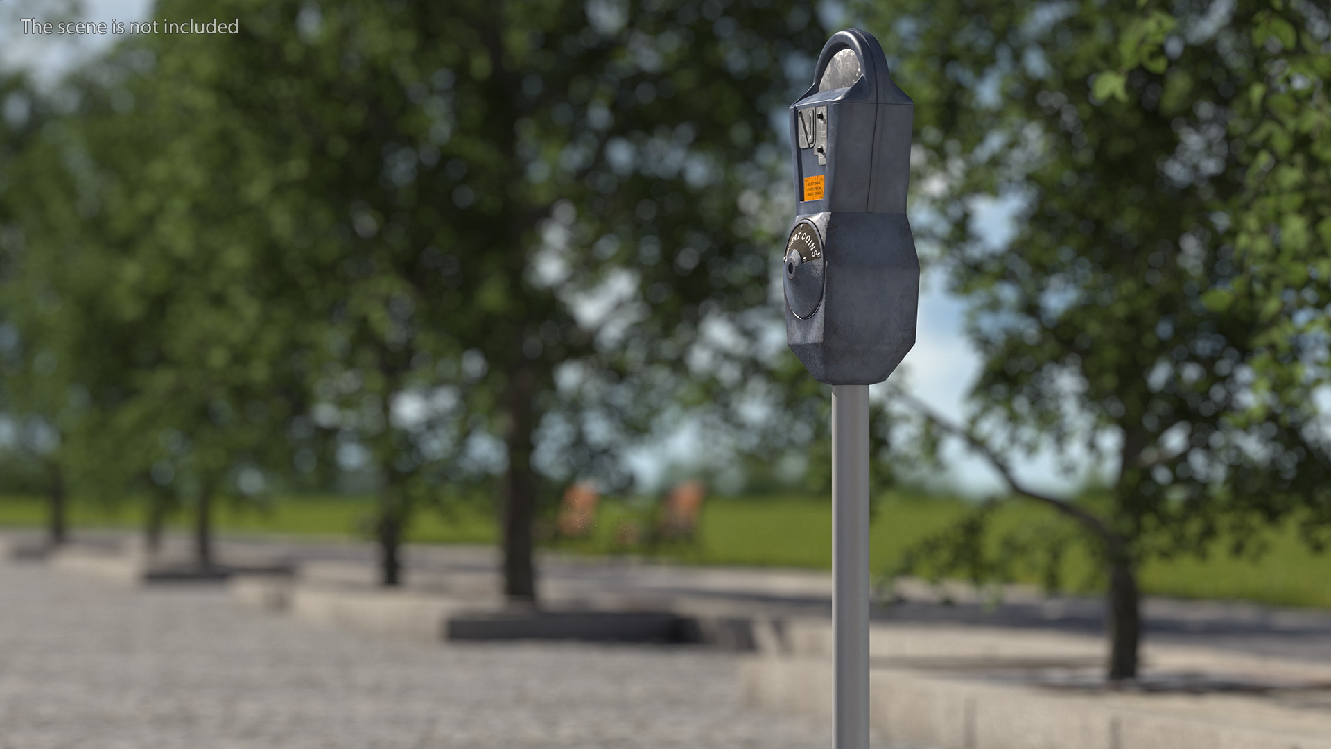 Parking Meter Dirty 3D model