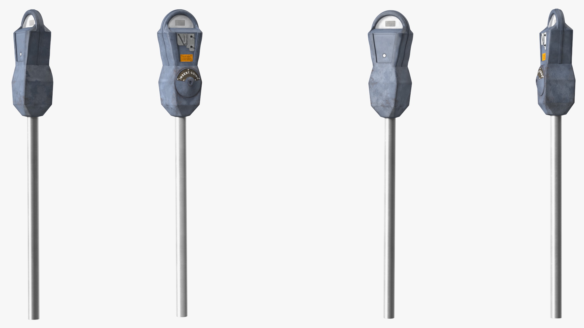 Parking Meter Dirty 3D model