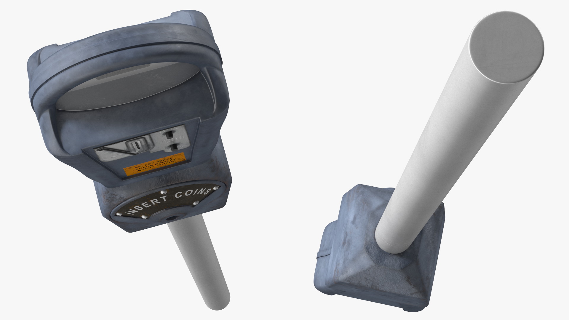 Parking Meter Dirty 3D model