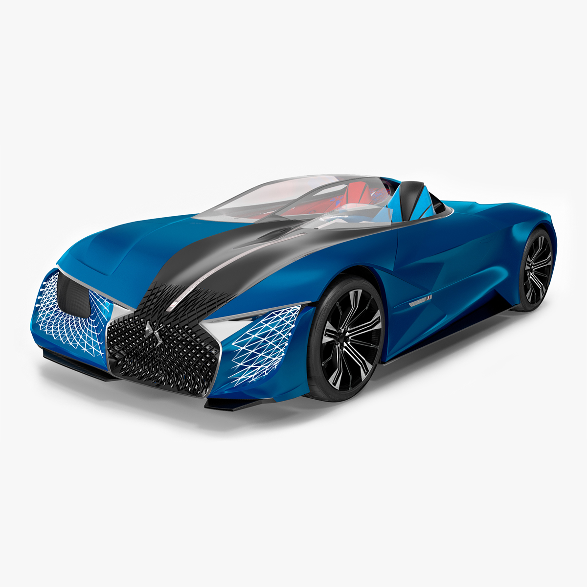 3D model Concept Car DS X E-TENSE Rigged for Cinema 4D