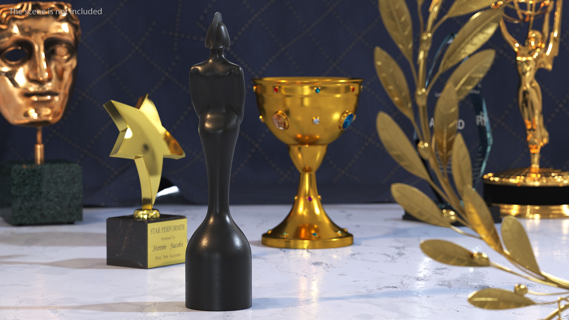 3D BRIT Award Statue Matte model