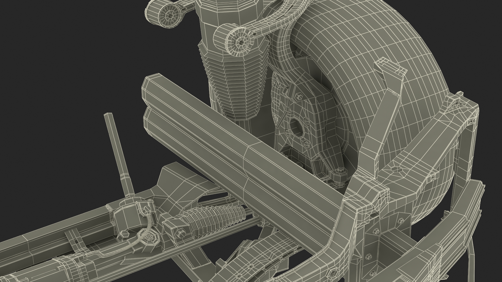 3D model Car Front Chassis with Suspension System