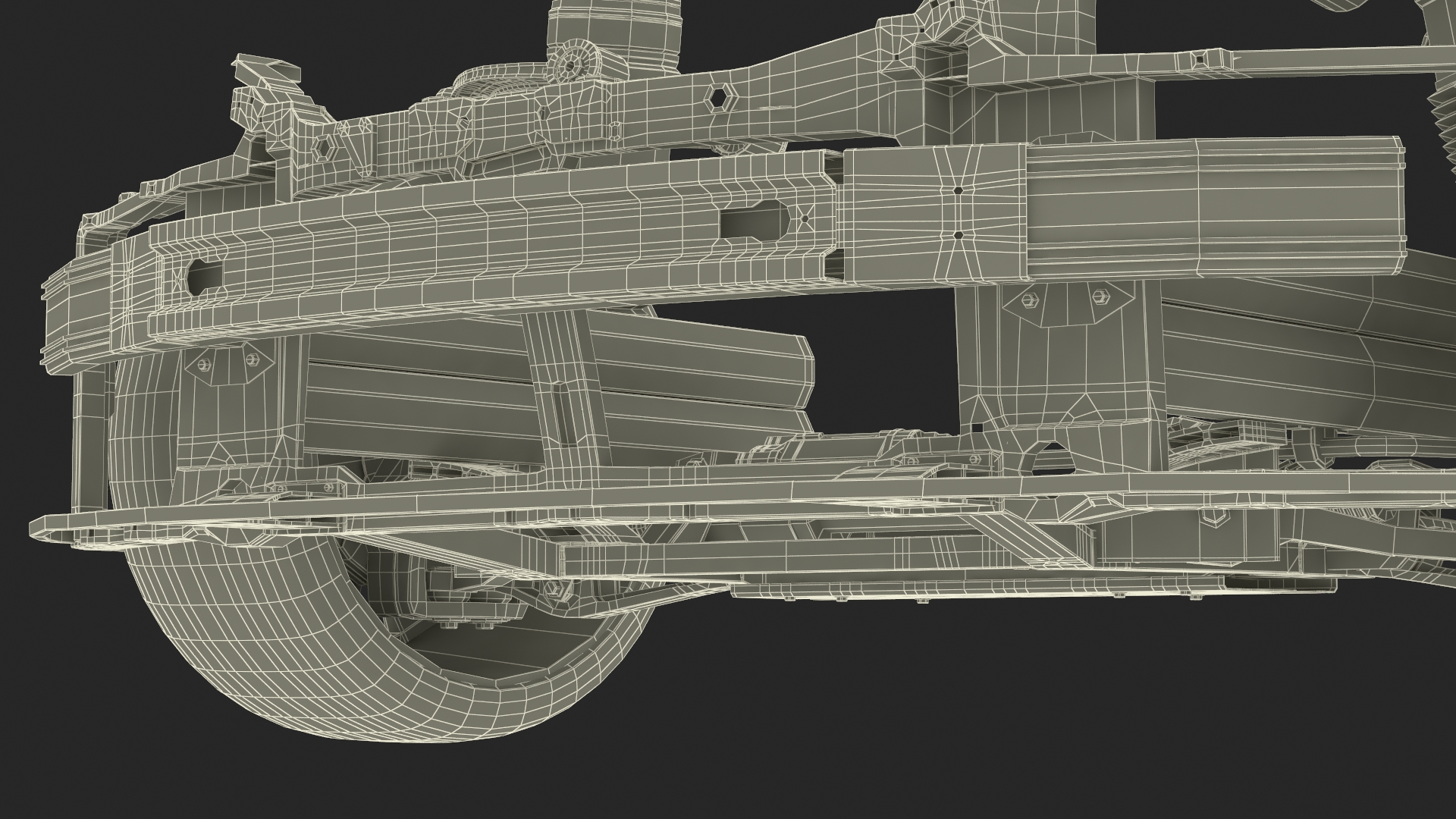 3D model Car Front Chassis with Suspension System