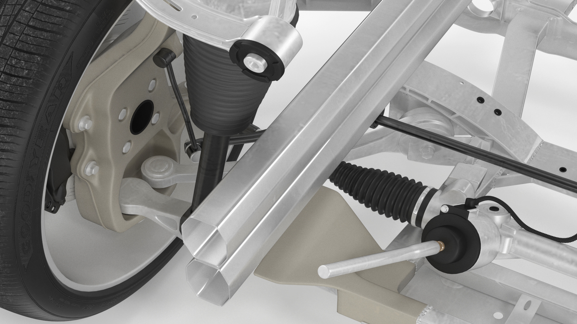 3D model Car Front Chassis with Suspension System