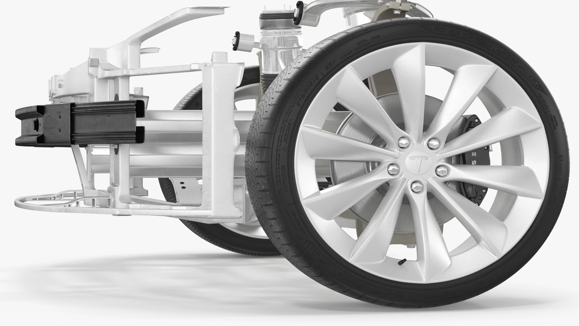3D model Car Front Chassis with Suspension System