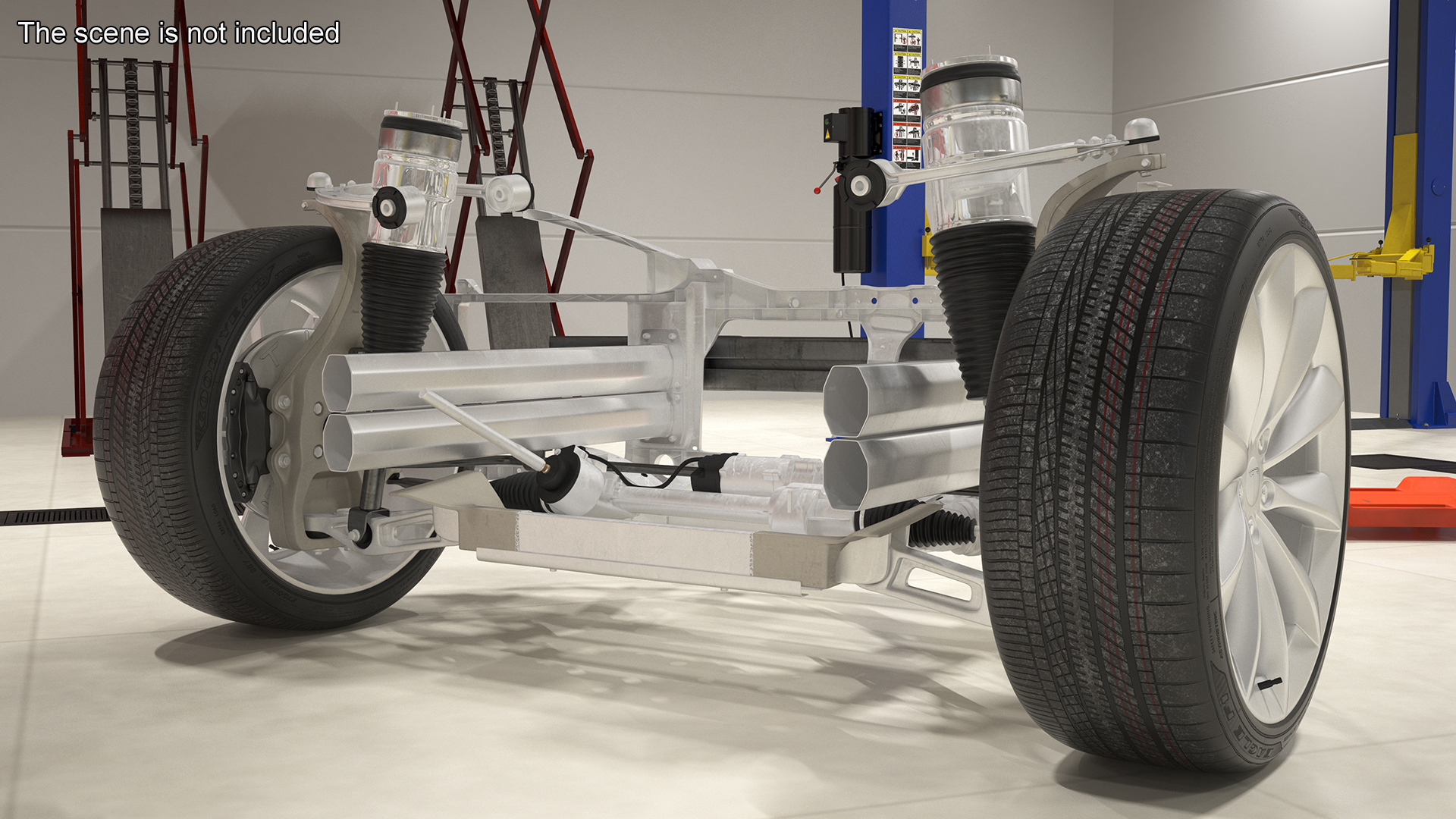 3D model Car Front Chassis with Suspension System