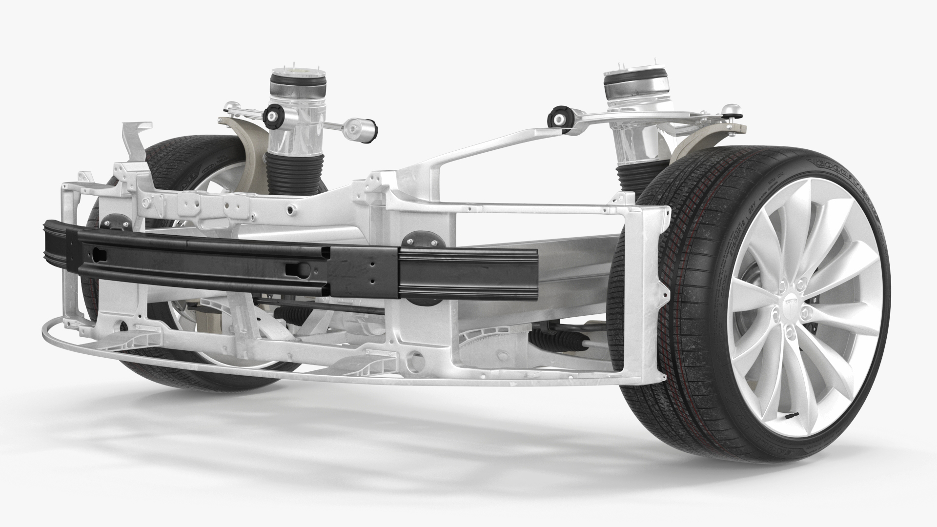 3D model Car Front Chassis with Suspension System