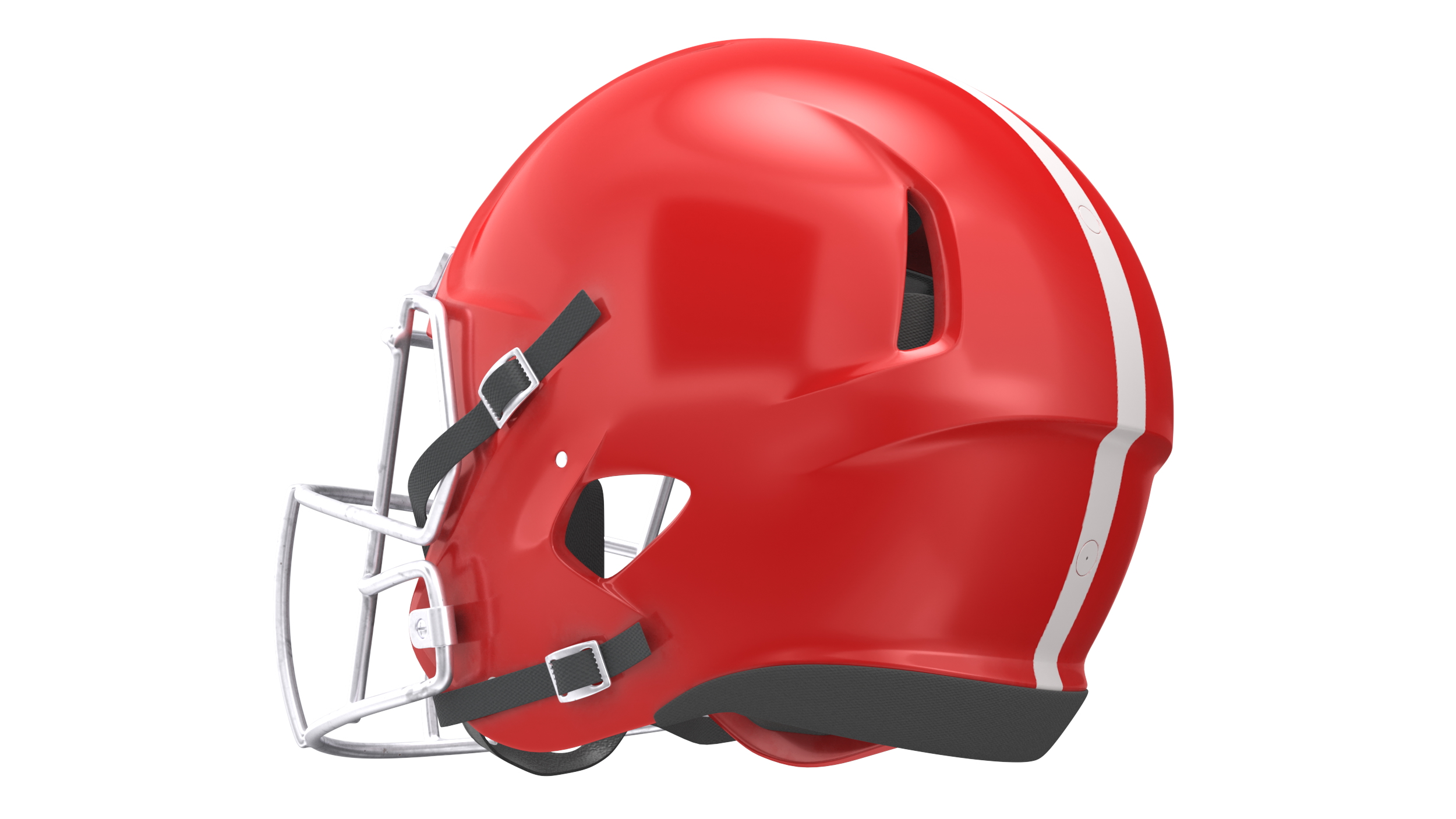 3D model Helmet Red American Football Player