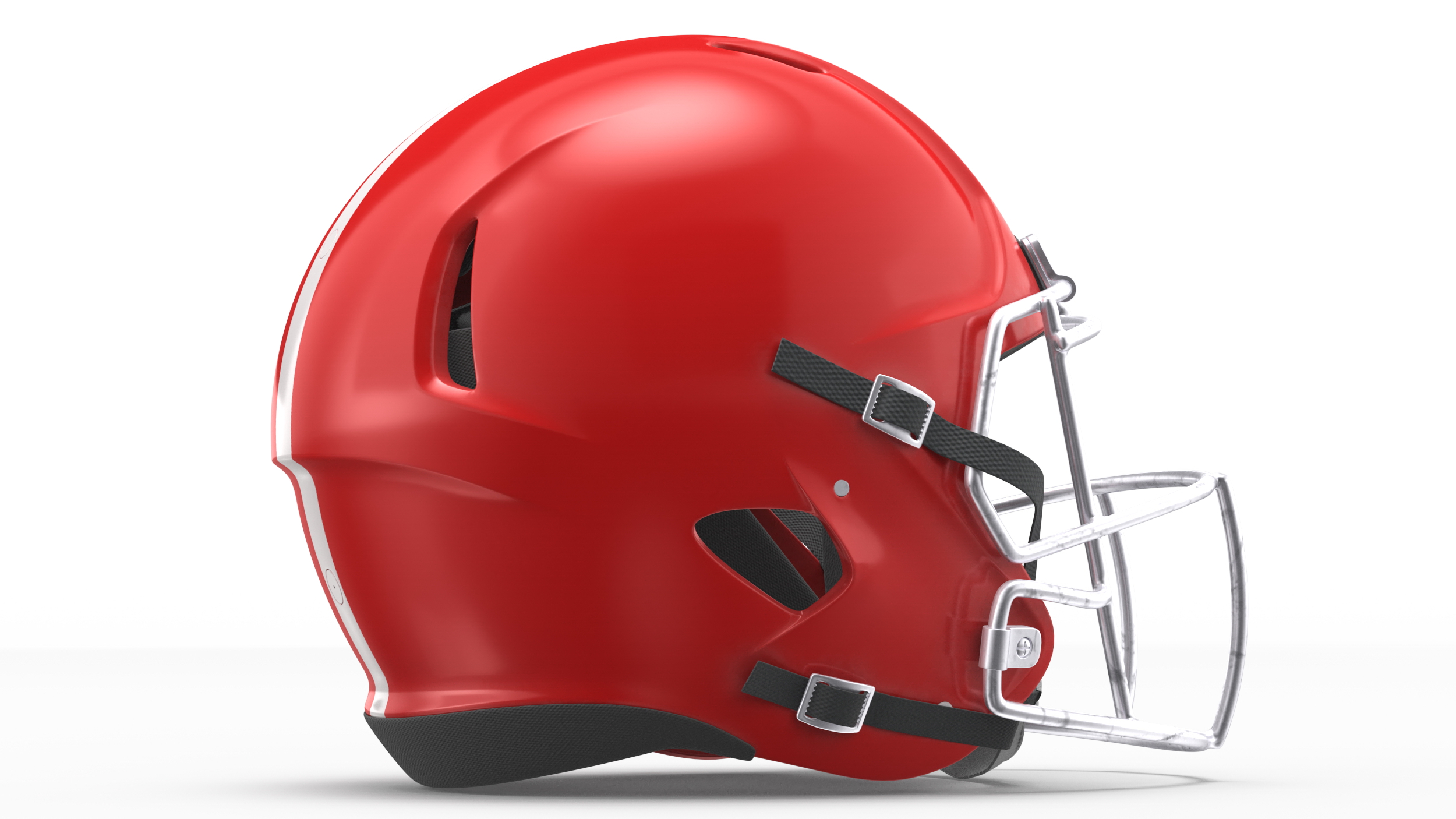 3D model Helmet Red American Football Player