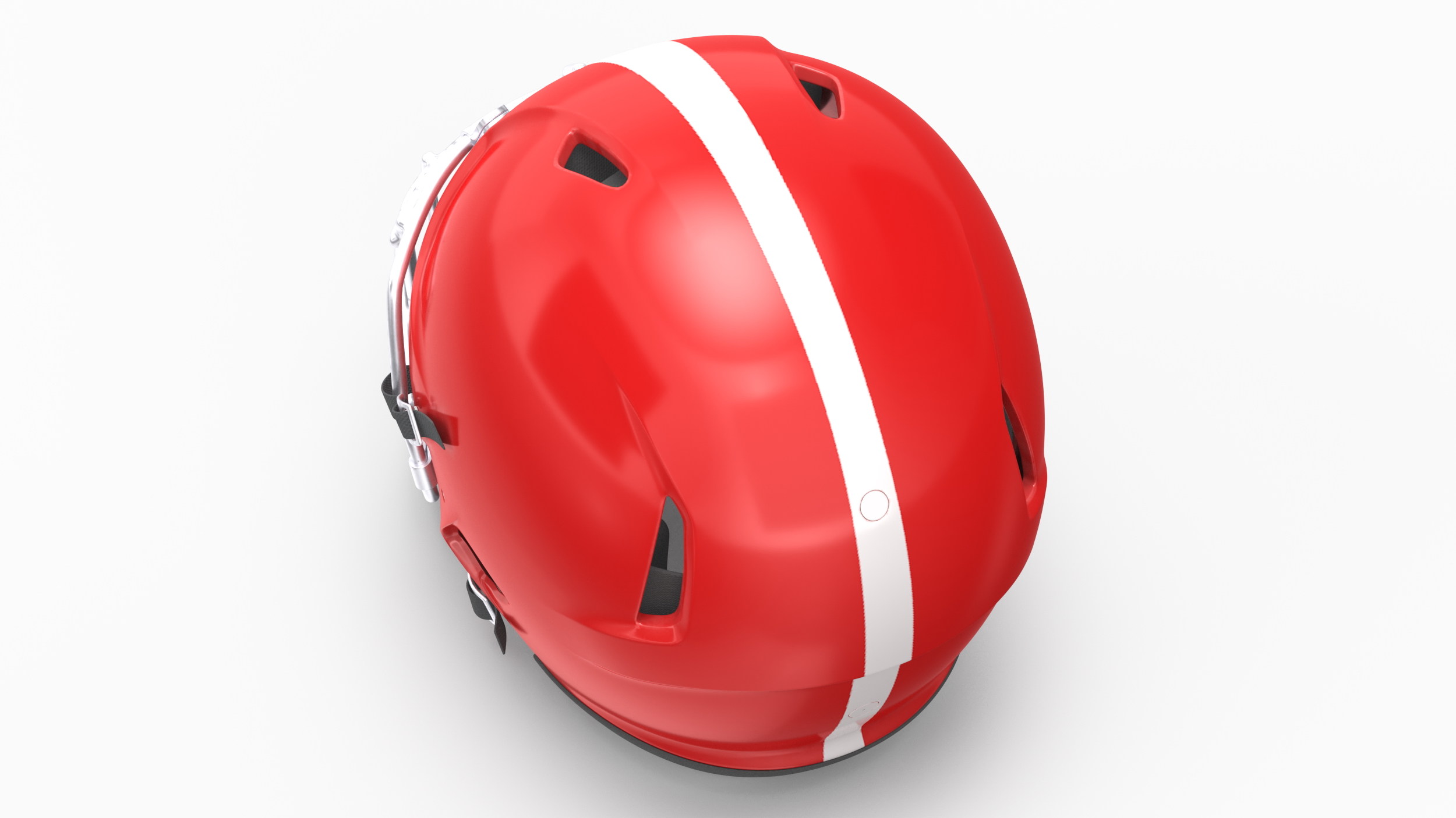 3D model Helmet Red American Football Player