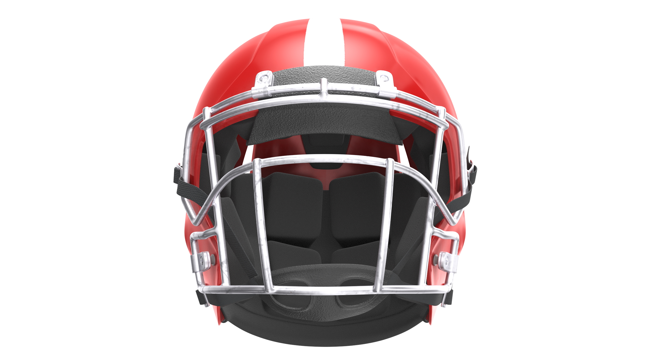 3D model Helmet Red American Football Player