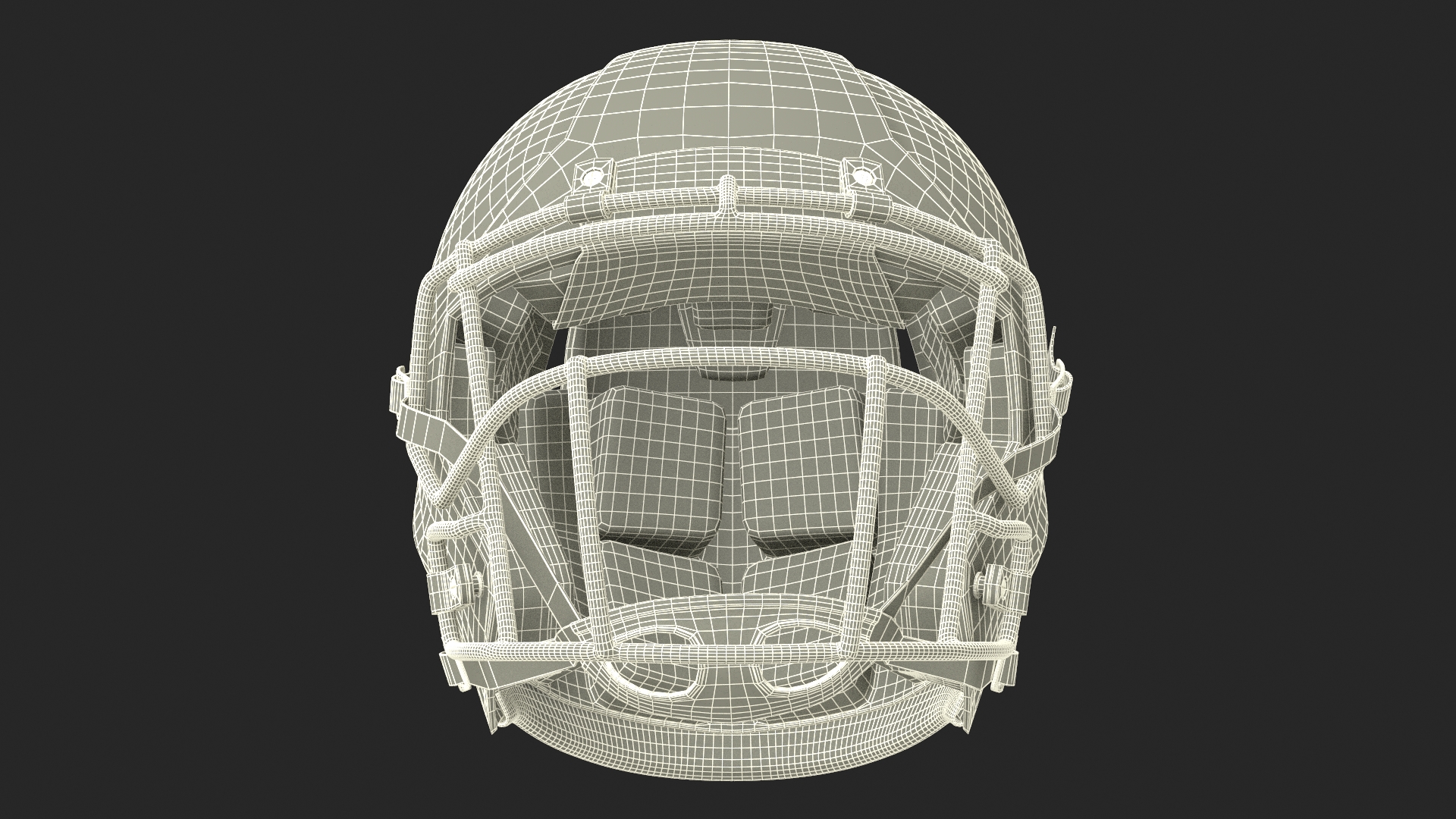 3D model Helmet Red American Football Player