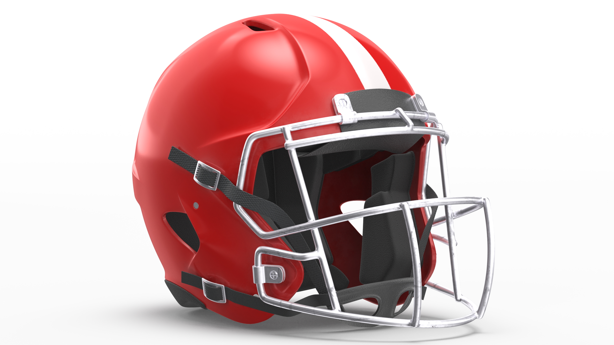 3D model Helmet Red American Football Player