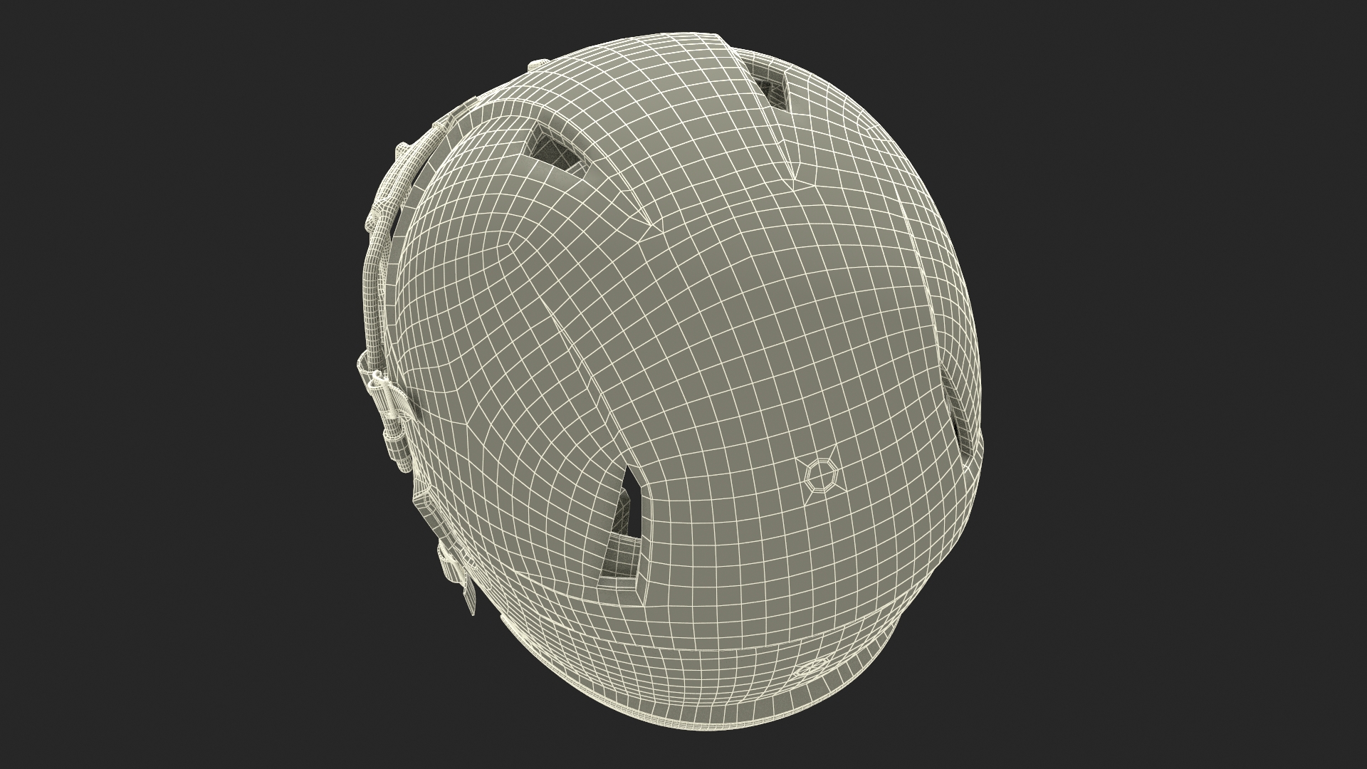 3D model Helmet Red American Football Player